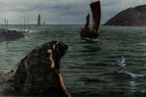 Vejen ind! af Charles Napier Hemy