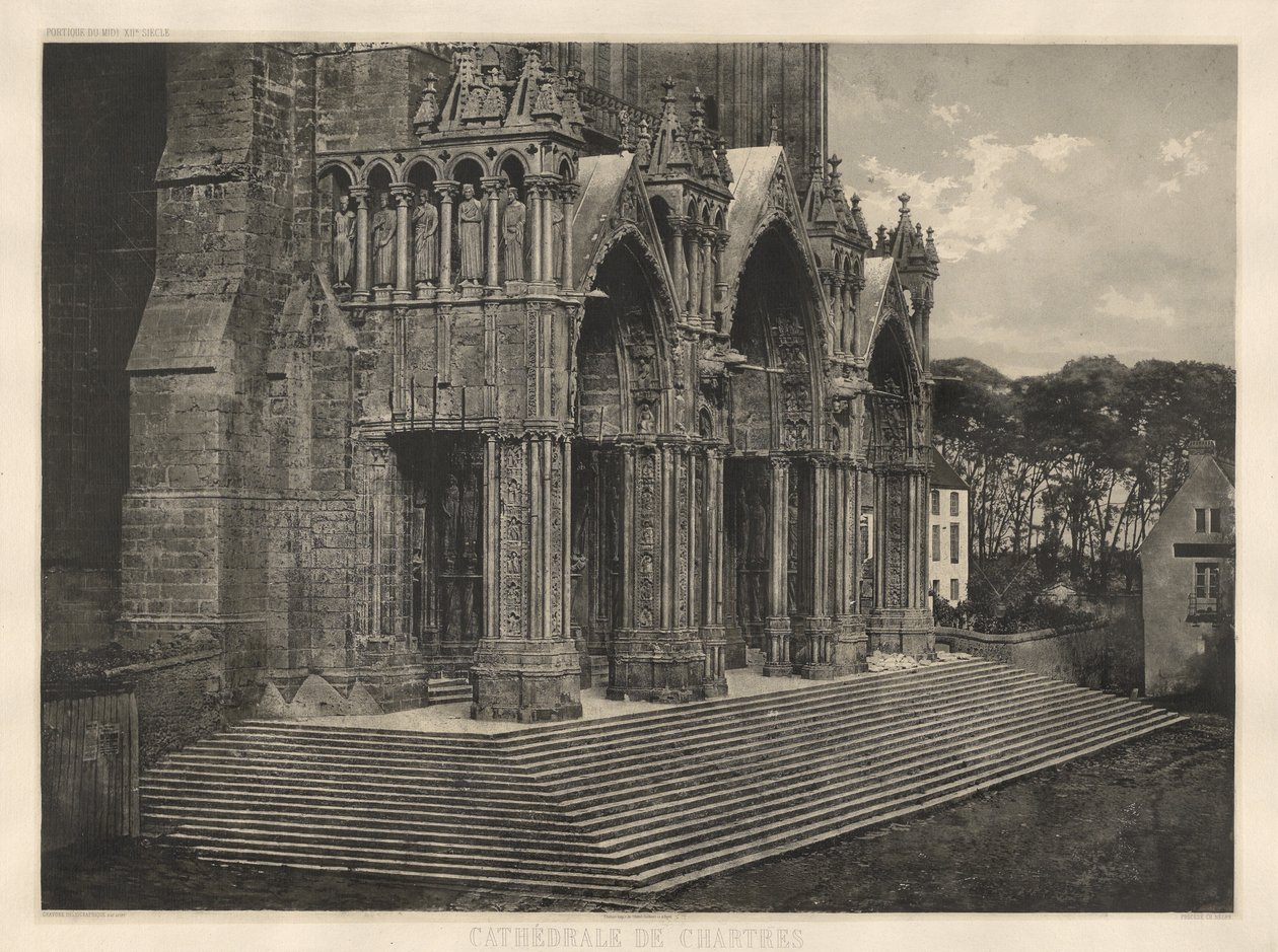 Katedralen i Chartres. Portique du Midi. af Charles Nègre