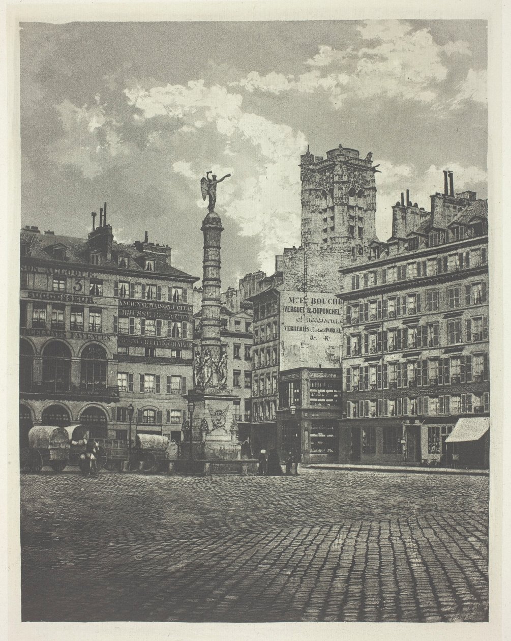 Paris, Place de Chatelet af Charles Nègre