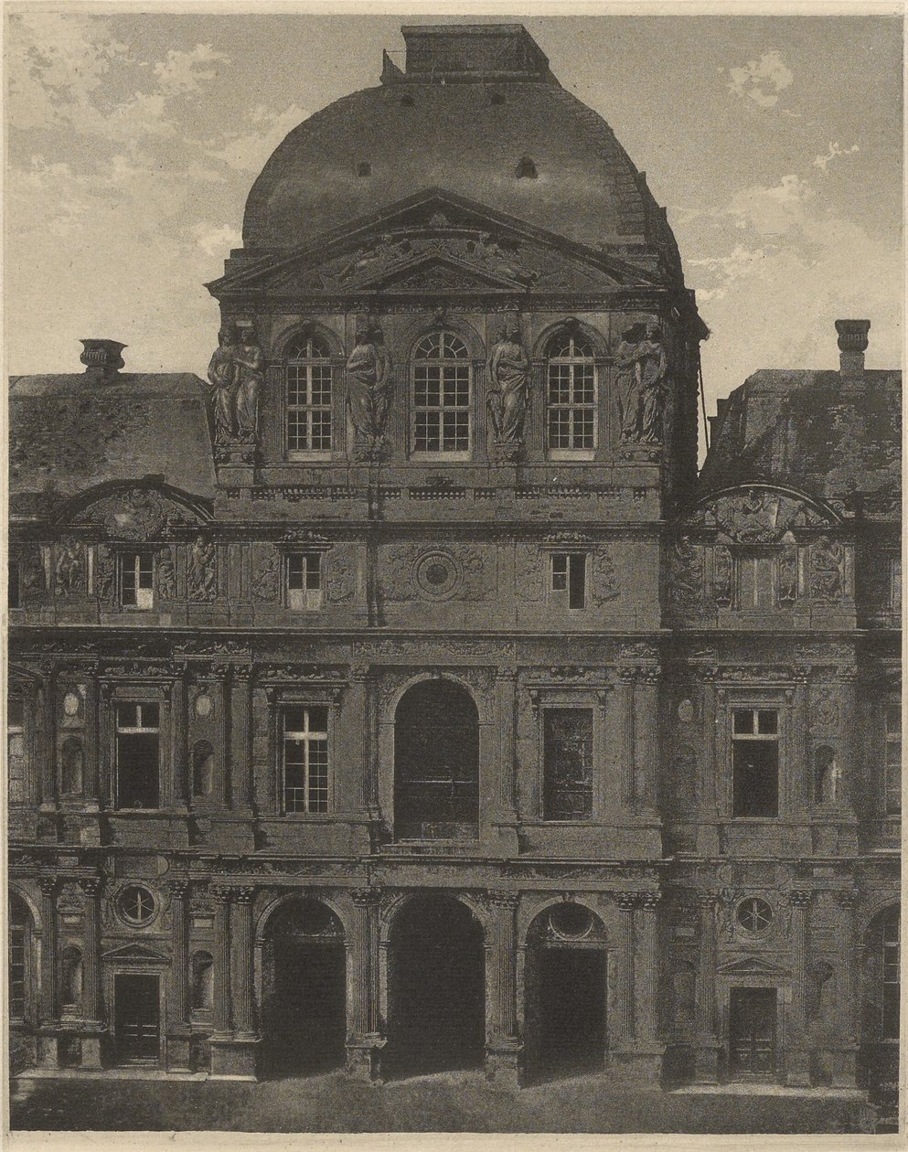 Urpavillonen, Louvre, Paris, Frankrig af Charles Nègre
