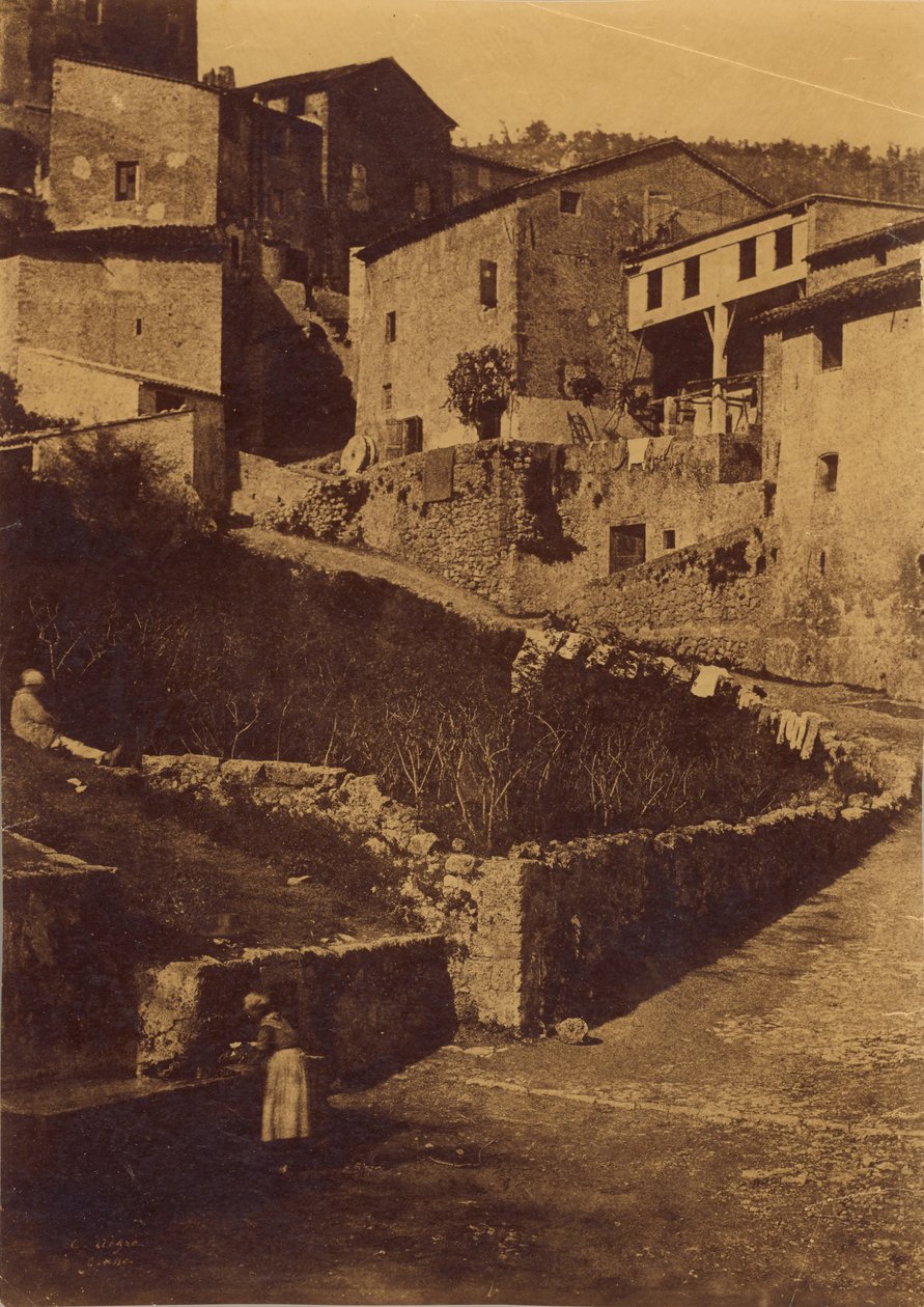 En gade i Grasse af Charles Nègre