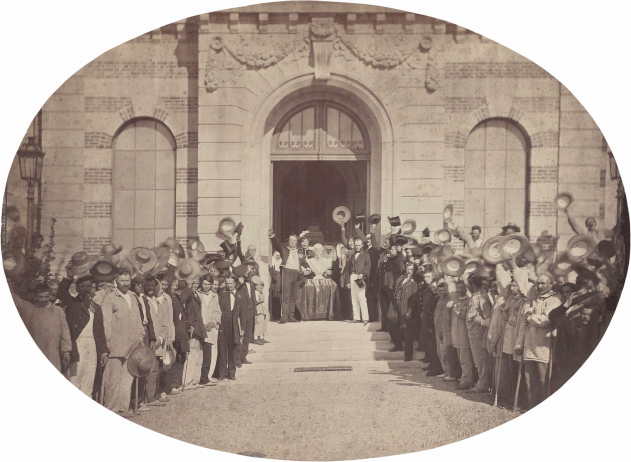 Asile Impérial de Vincennes: Hilsen til kejseren den 15. august 1859 (foto) af Charles Nègre