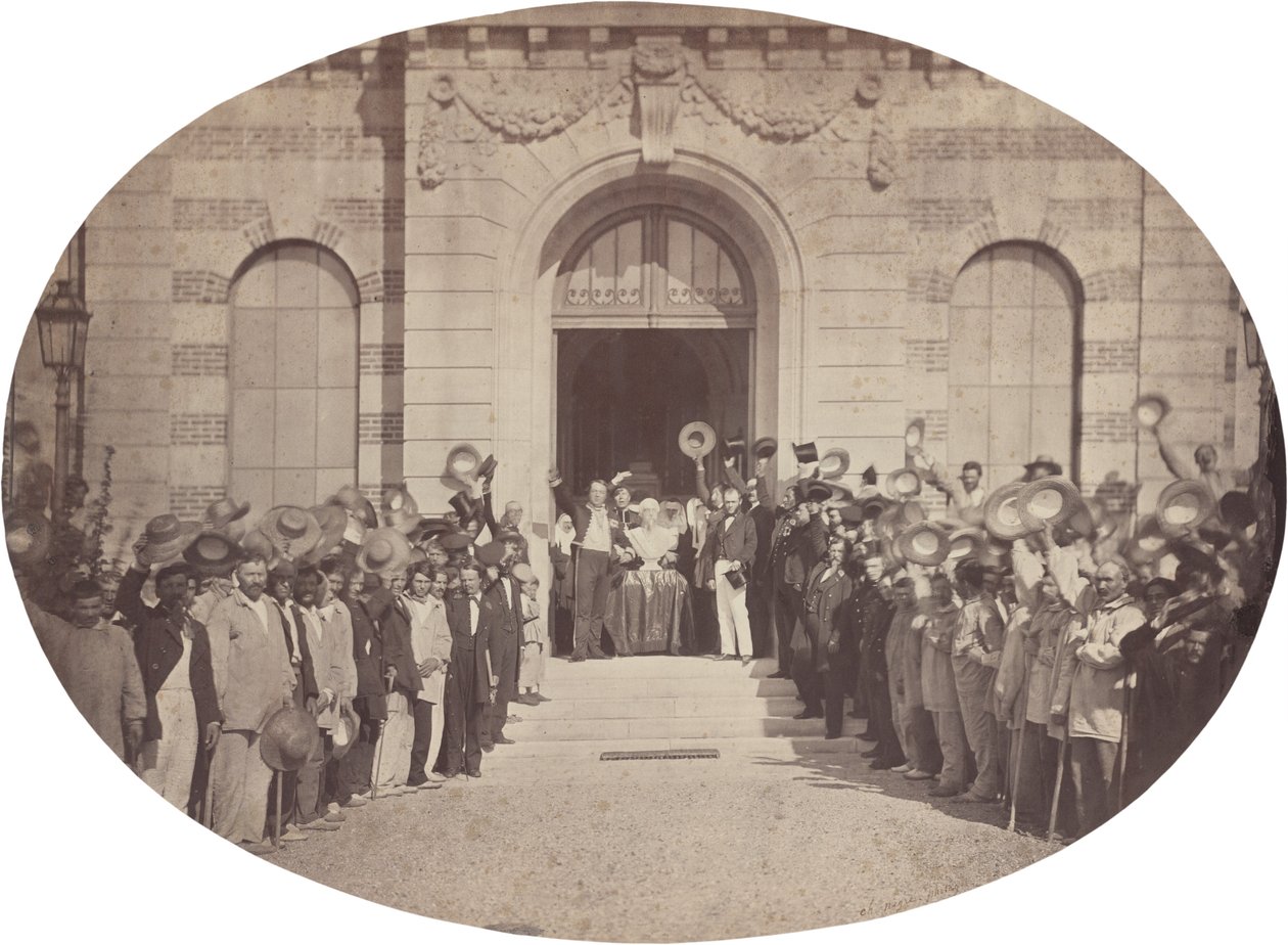 Imperial Asylum of Vincennes: 15. august, Salut til kejseren, 1859. af Charles Nègre