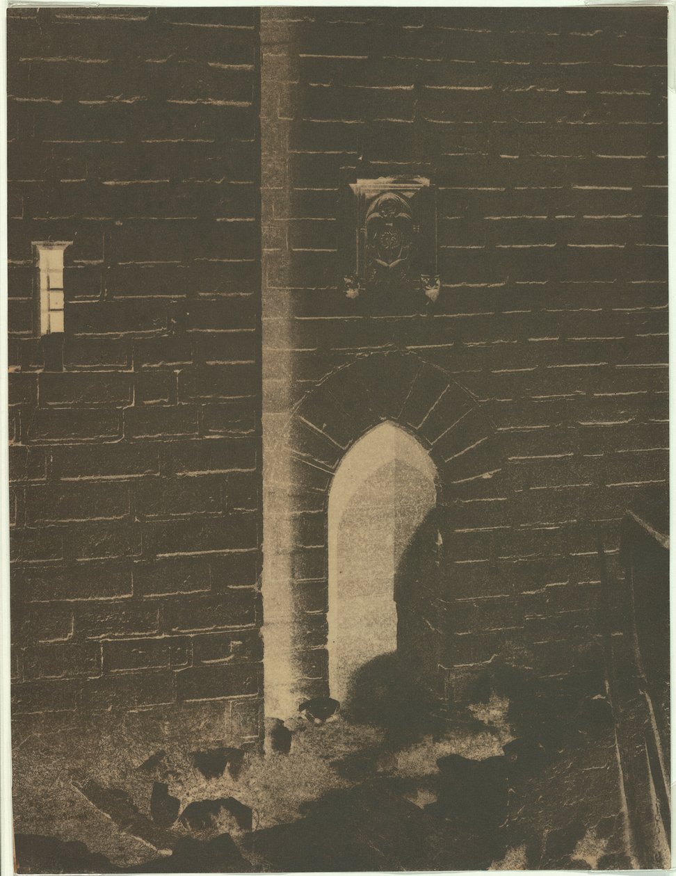 Mont-Majour, Plakat af Abbey Tower, ca. 1852. af Charles Nègre