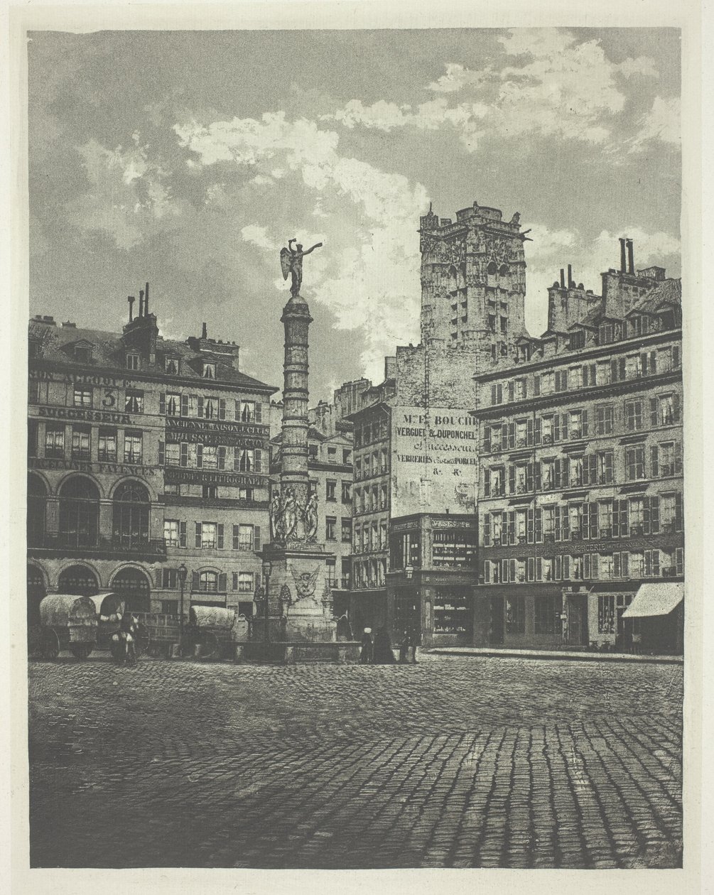 Paris, Place de Chatelet af Charles Nègre