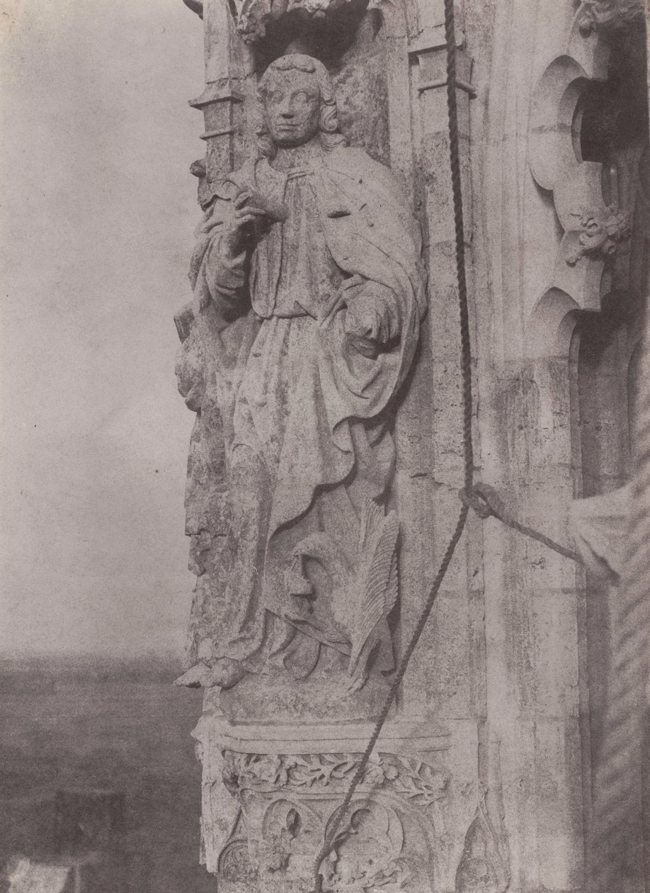 Sankt Johannes Evangelisten, Chartres-katedralen, ca. 1854 (foto) af Charles Nègre