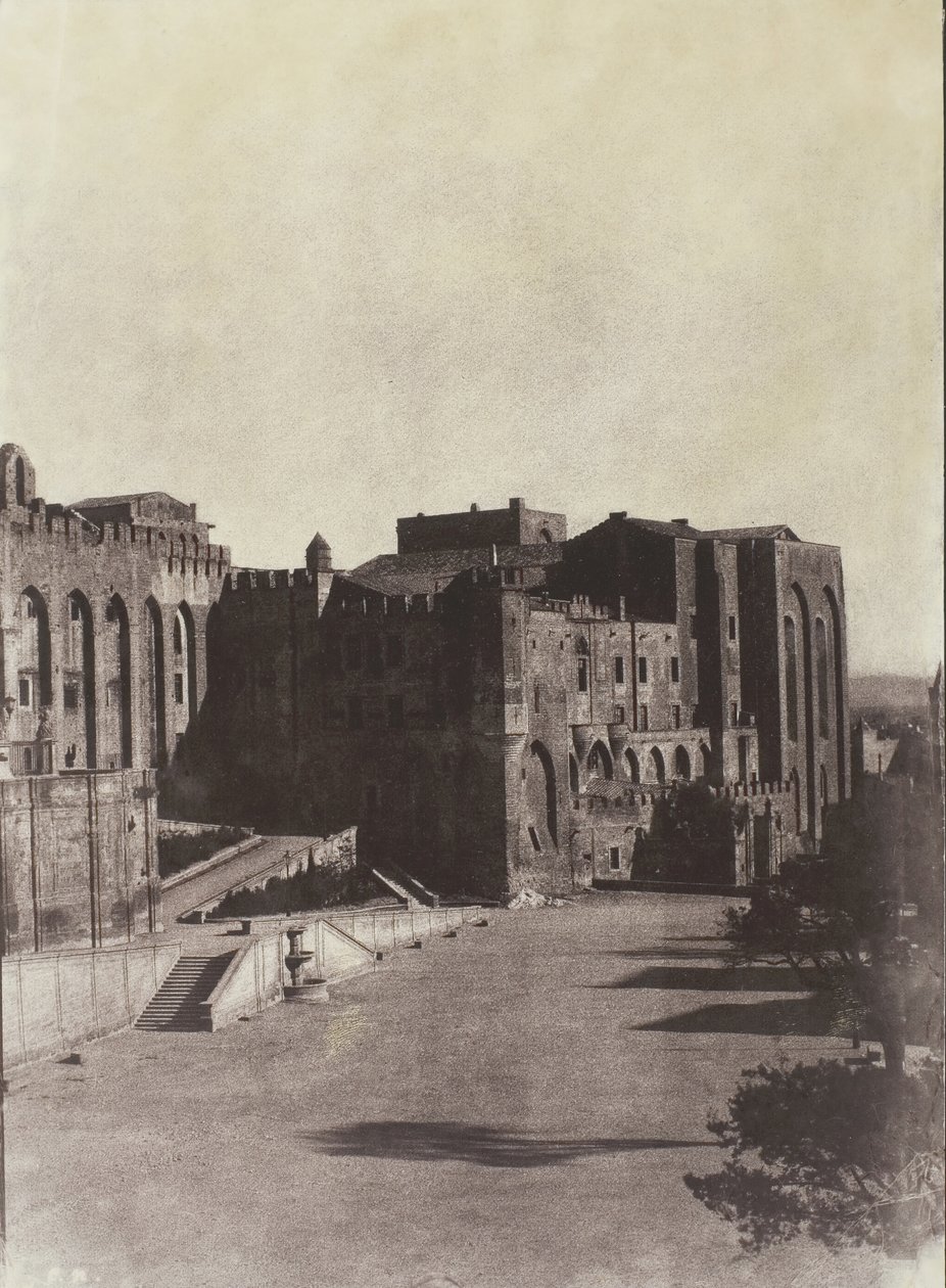 Pavens palads, Avignon, ca. 1851, trykt 1970. af Charles Nègre