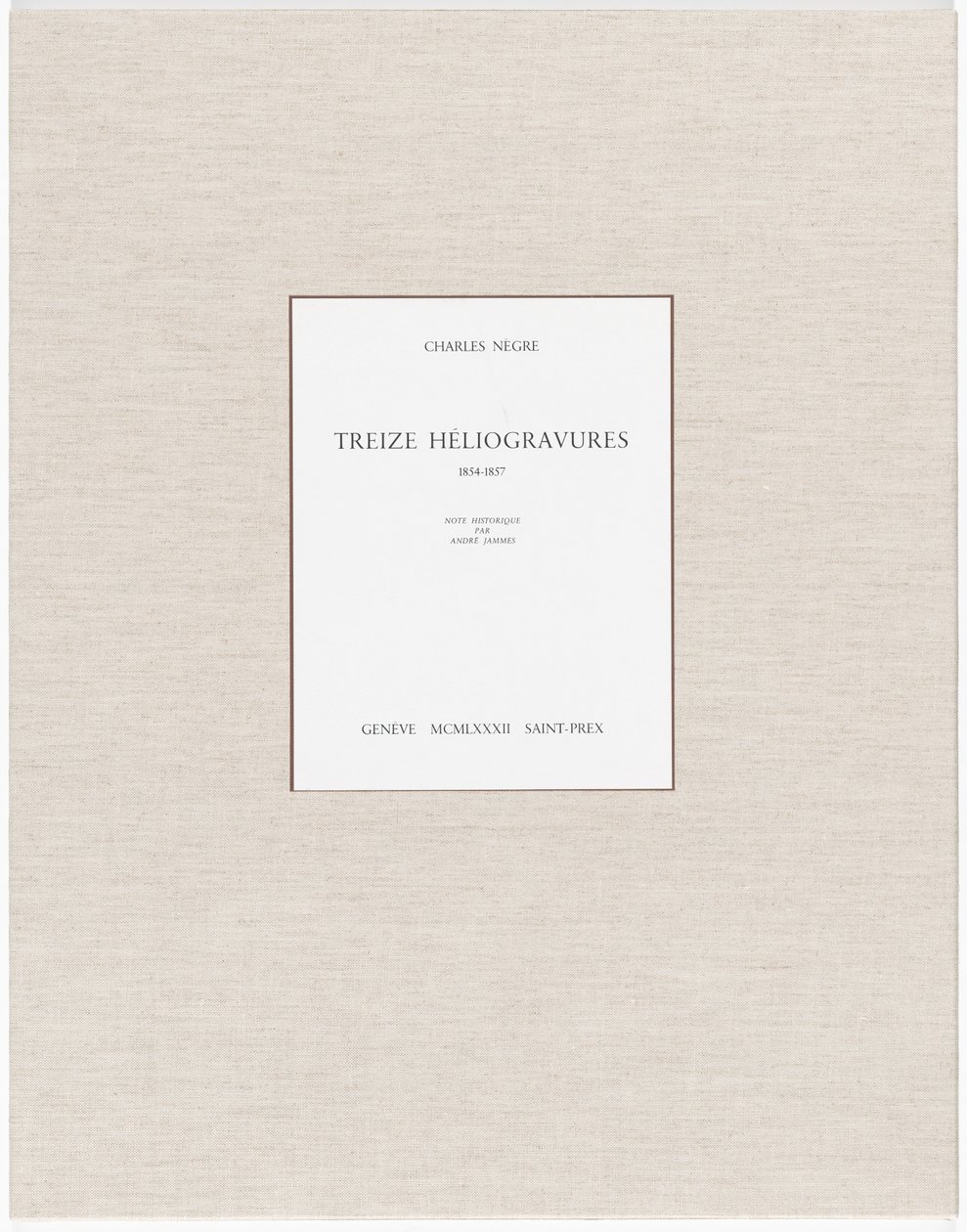 Tretten heliogravurer af Charles Nègre, André Jammes