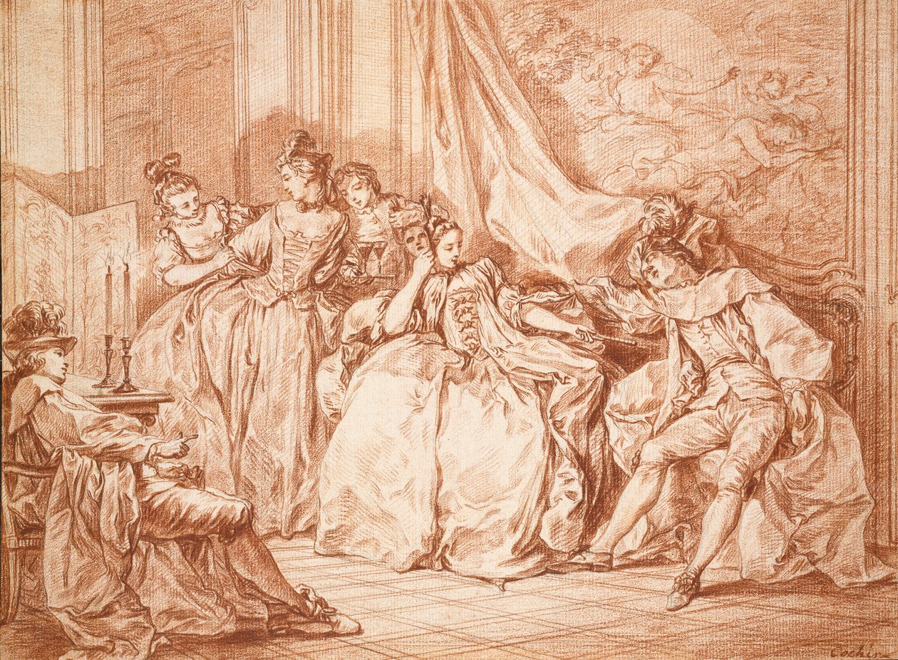 Party of Revellers, 1700-tallet af Charles Nicolas Cochin