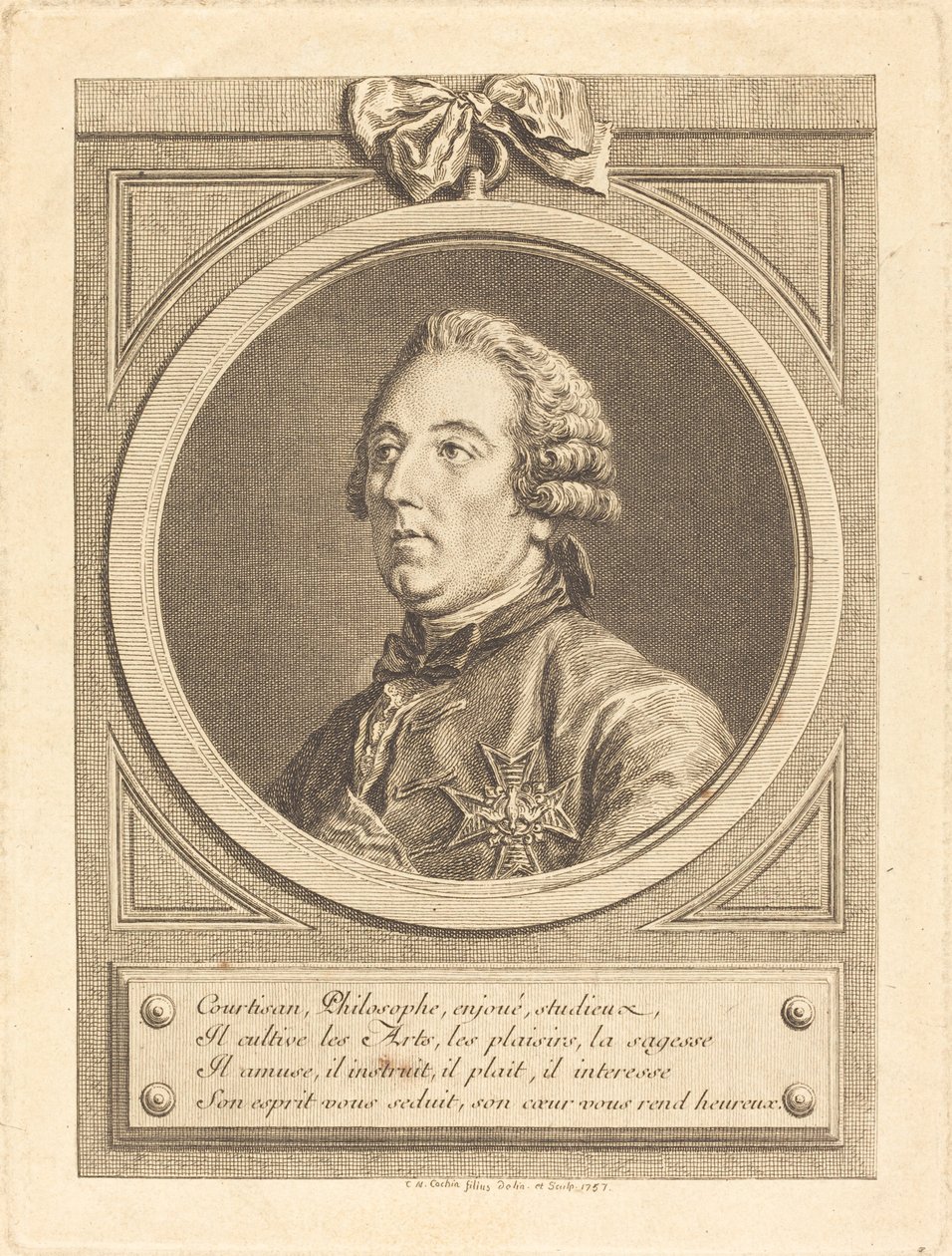 Louis Cesar fra La Baume-le-Blanc af Charles Nicolas Cochin II