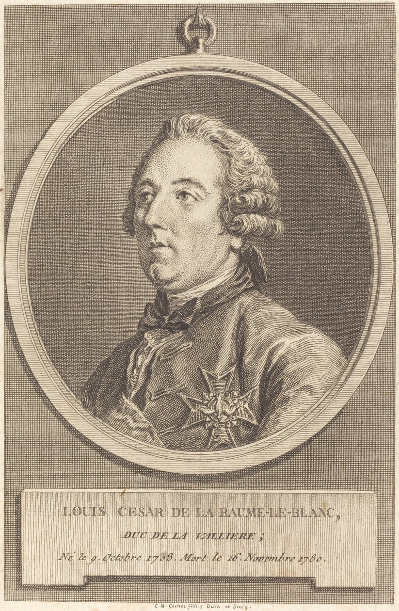 Louis Cesar fra La Baume-le-Blanc af Charles Nicolas Cochin II