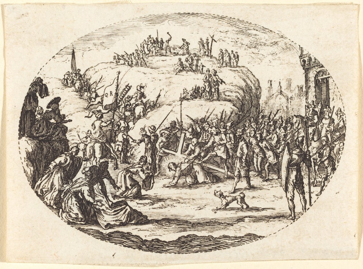 Den lille korsbæring af Charles Nicolas Cochin I after Jacques Callot