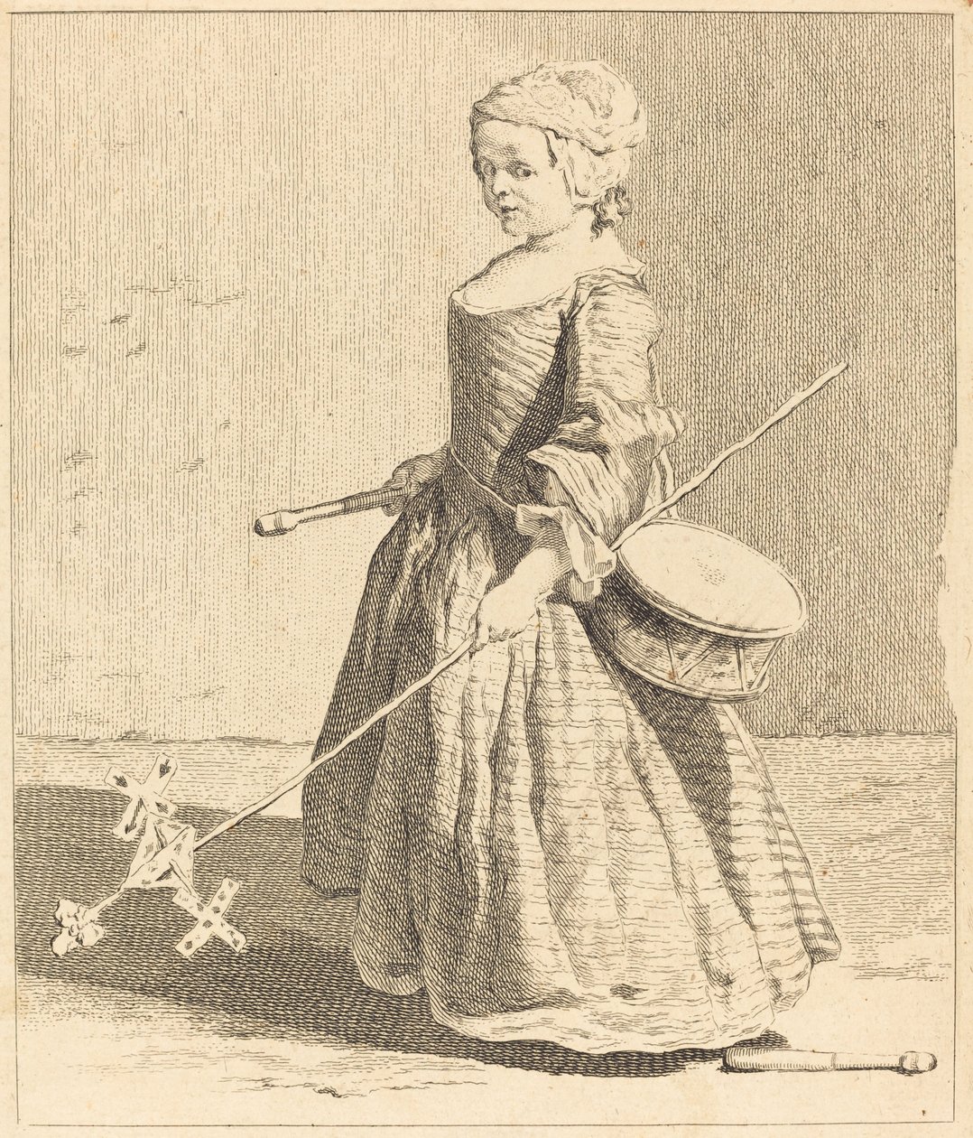 Den unge soldat af Charles Nicolas Cochin I after Jean Siméon Chardin