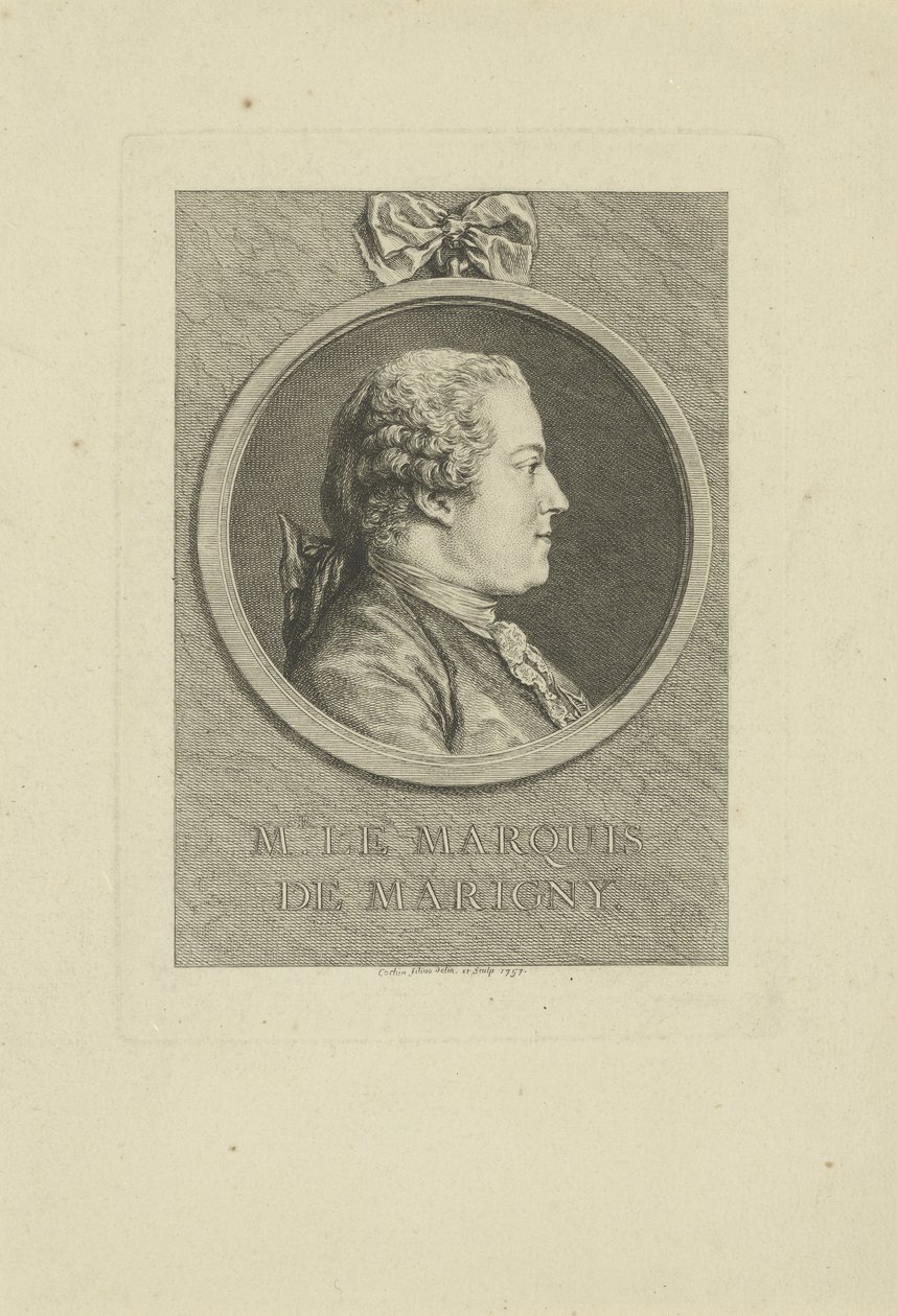 Abel-François Poisson de Vandières, markis de Marigny 1727-1781, 1757. af Charles Nicolas Cochin the younger