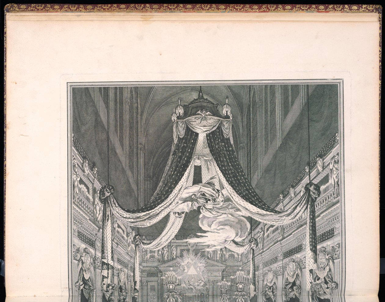 Begravelse af Elisabeth Thérèse af Lorraine, dronning af Sardinien, i Notre Dame i Paris den 22. september 1741 af Charles Nicolas Cochin the younger