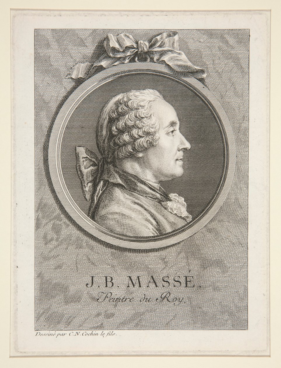 Portræt af Jean-Baptiste Masse af Charles-Nicolas Cochin the younger