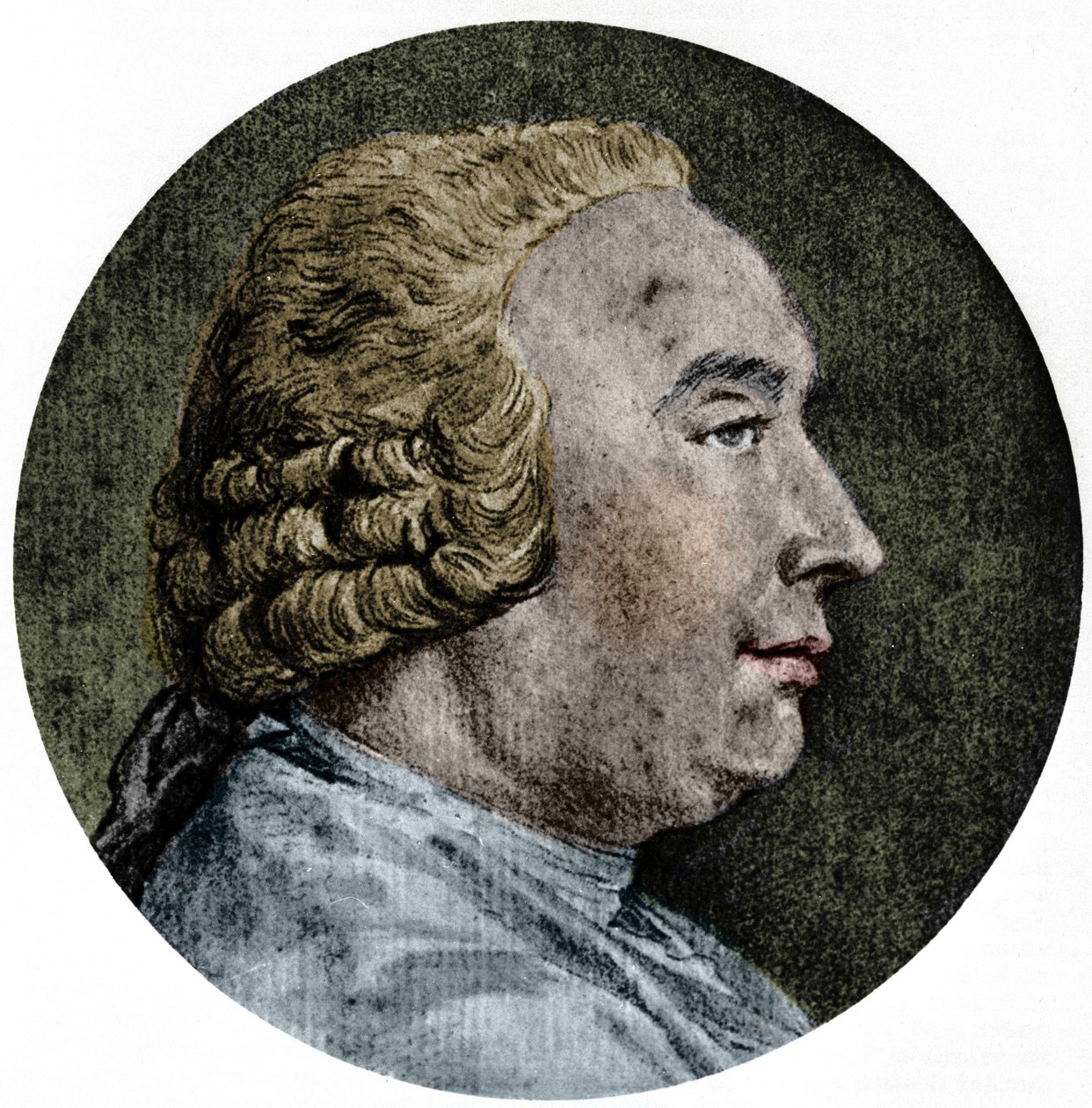 Portræt af David Hume, skotsk filosof (1711 til 1776) Tegning af Charles - Nicolas Cochin Jr. af Charles Nicolas II Cochin