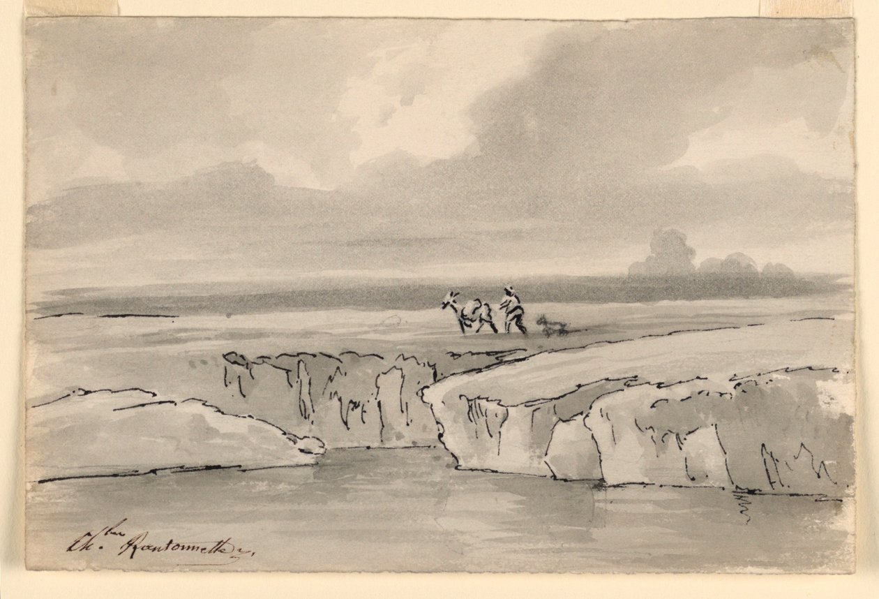 Landskab af Charles Nicolas Ransonnette