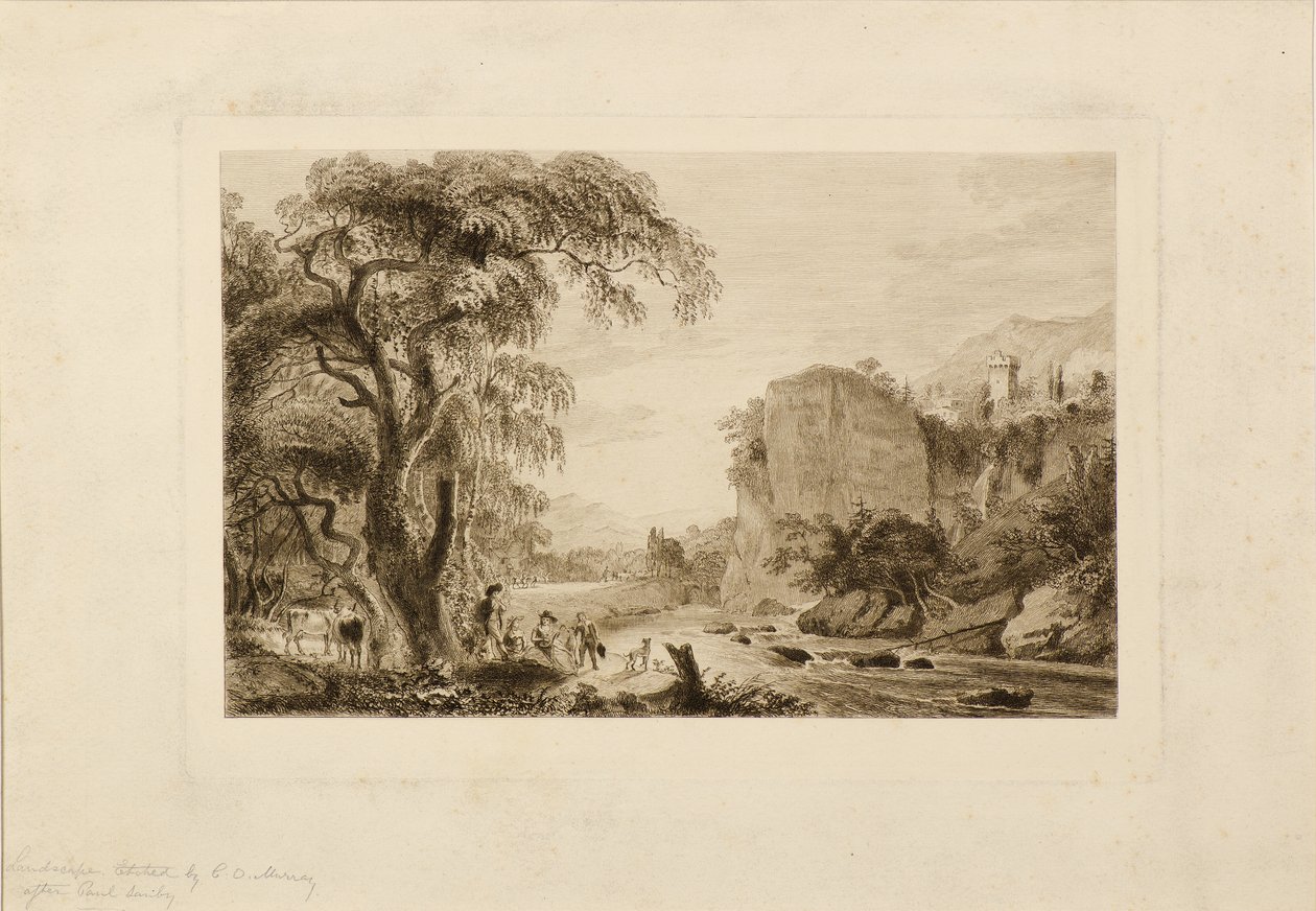 Landskab (ætsning) af Charles Oliver Murray