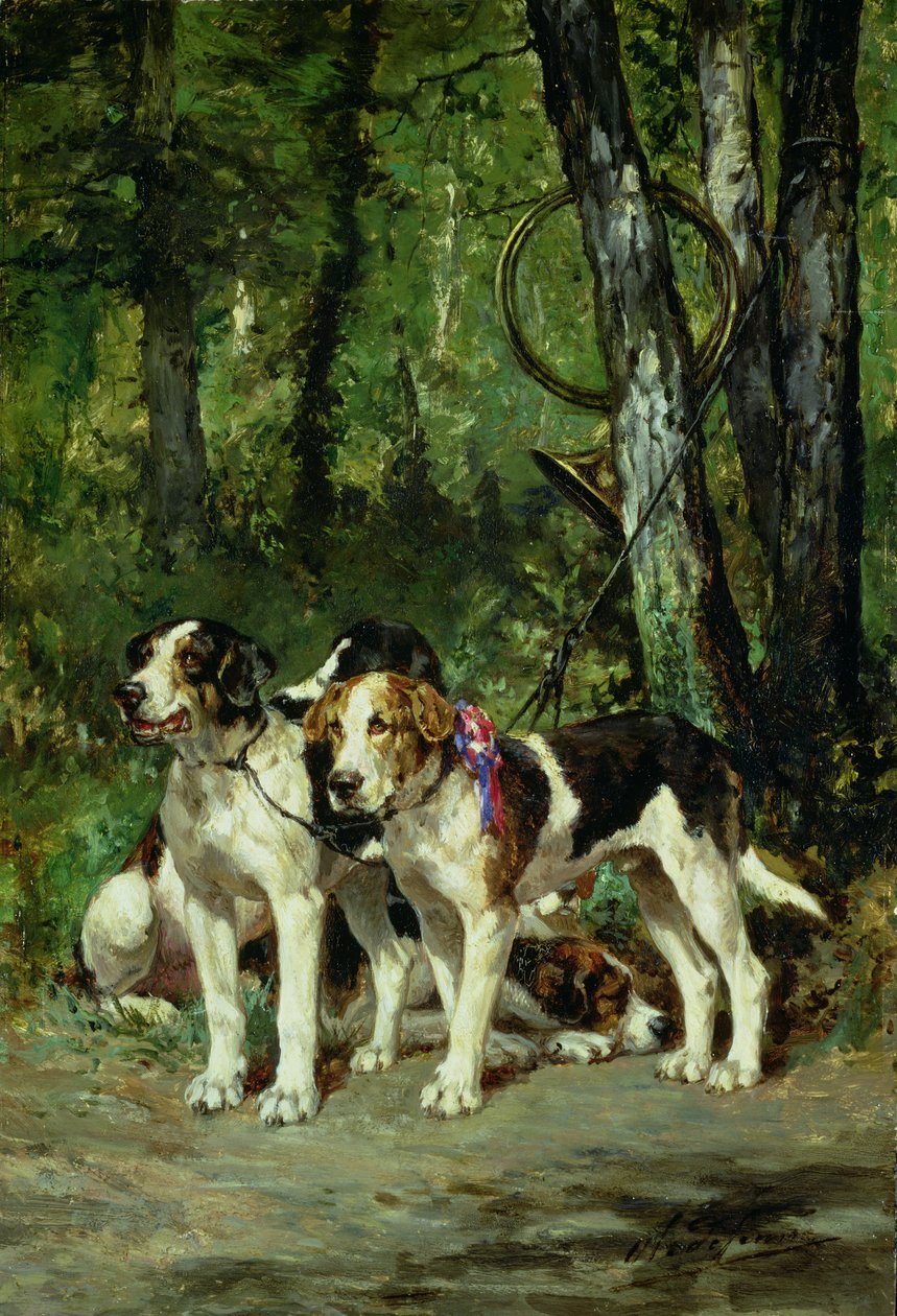 En pakke hunde (panel) af Charles Oliver de Penne
