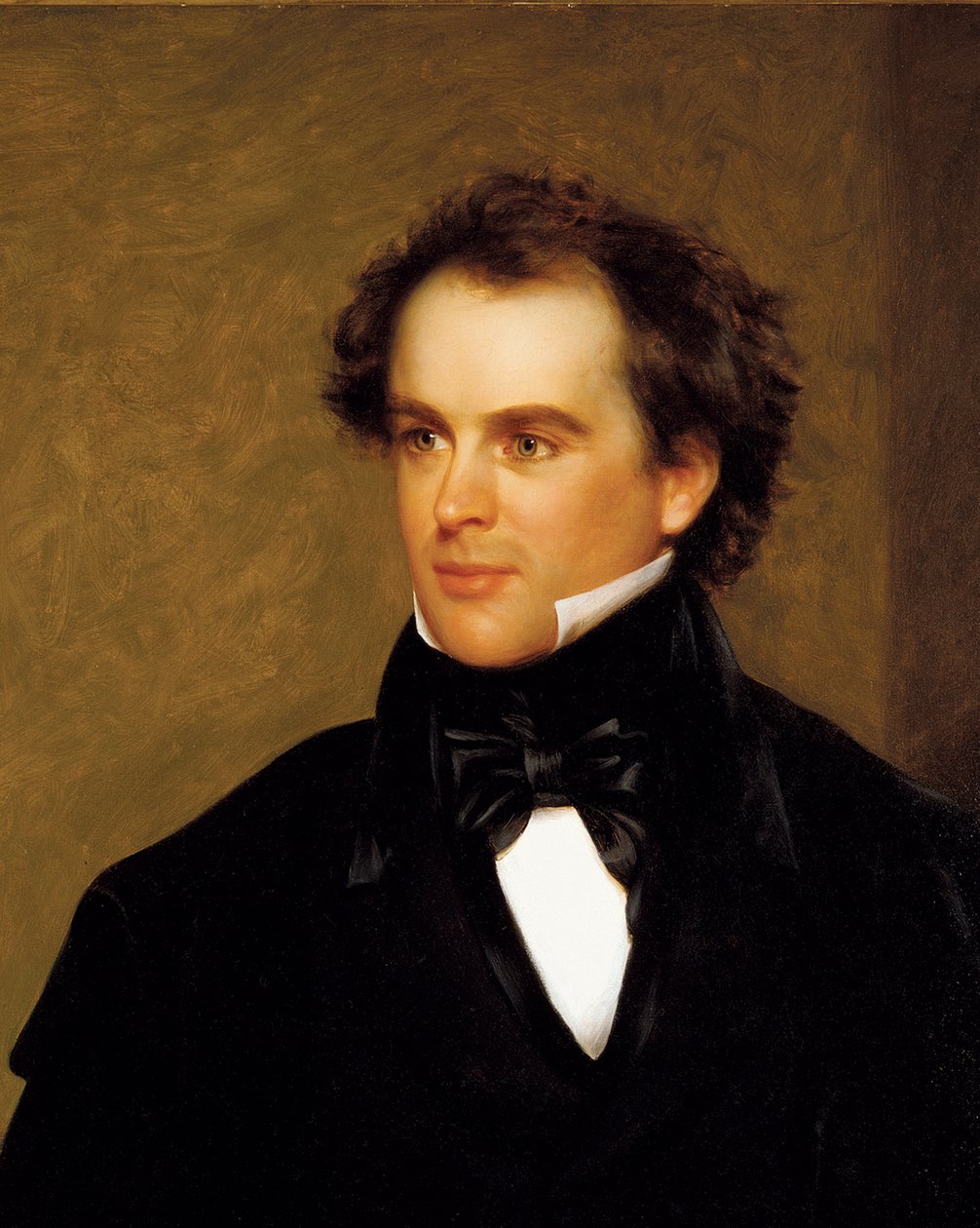 Nathaniel Hawthorne (1804-64) 1840 (olie på lærred) af Charles Osgood