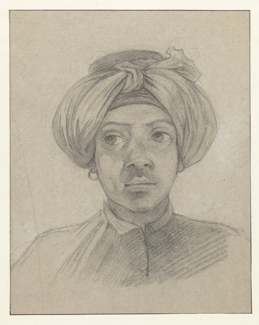Hovedstudie af en mameluk af Charles Parrocel