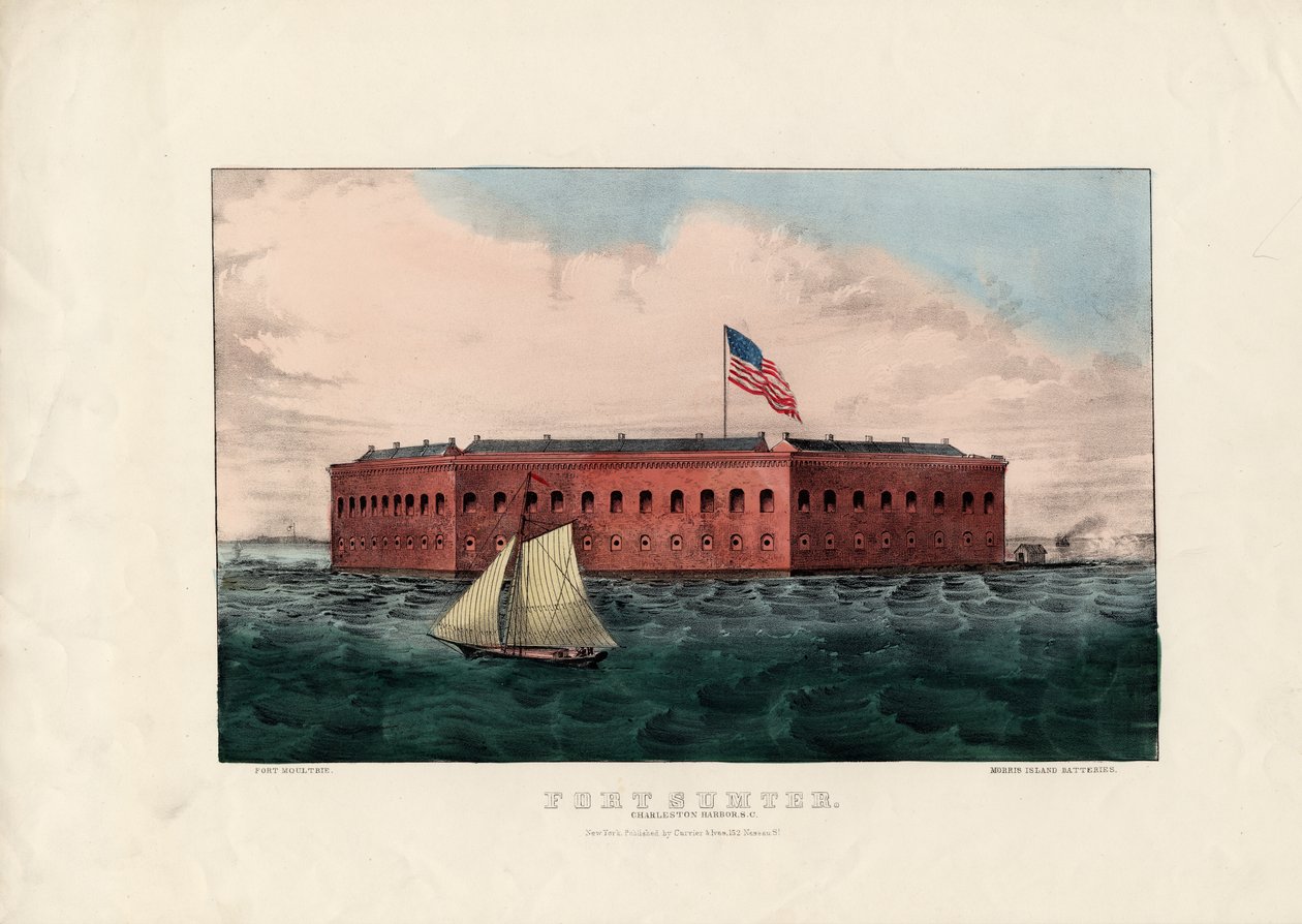 Fort Sumter: Charleston Harbor, S.C., pub. af Currier und Ives, c.1861 af Charles Parsons