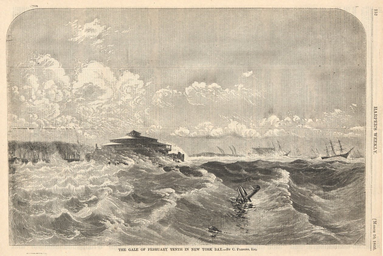 Gale of the February 10 i New York Bay af Charles Parsons