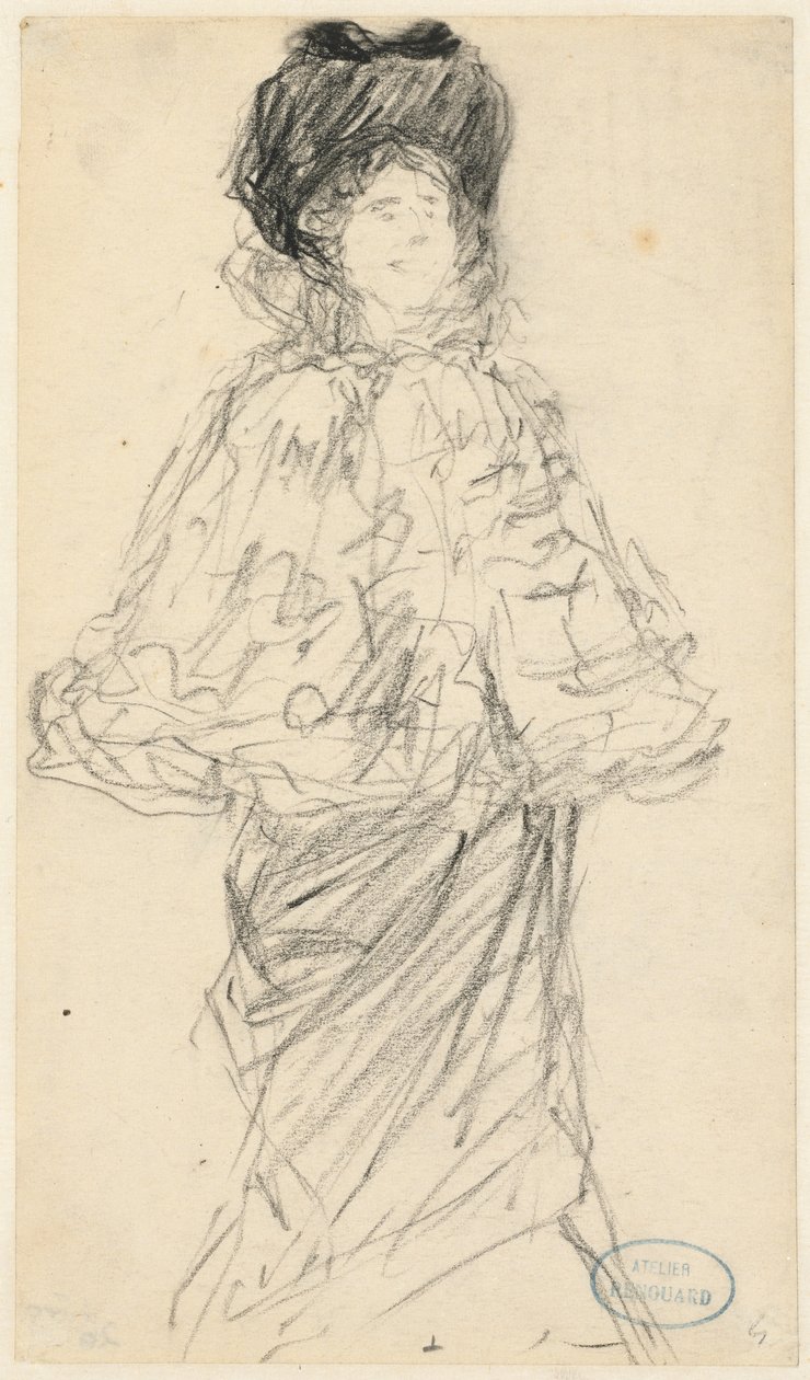 Stående kvinde, ca. 1900. af Charles Paul Renouard