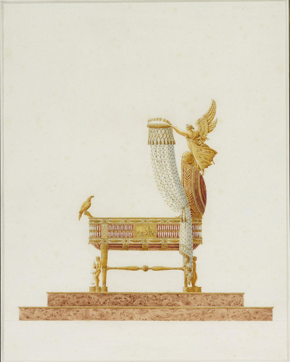 Design af bassinet for Hans Majestæt Kongen af Rom, 1811 af Charles Percier