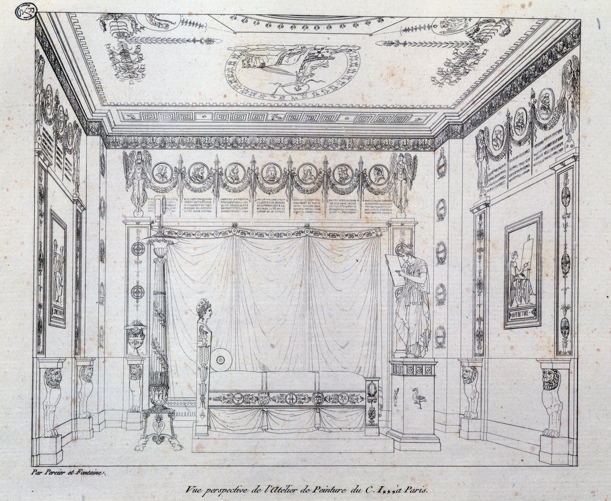 Malerstudie for CI af Charles Percier