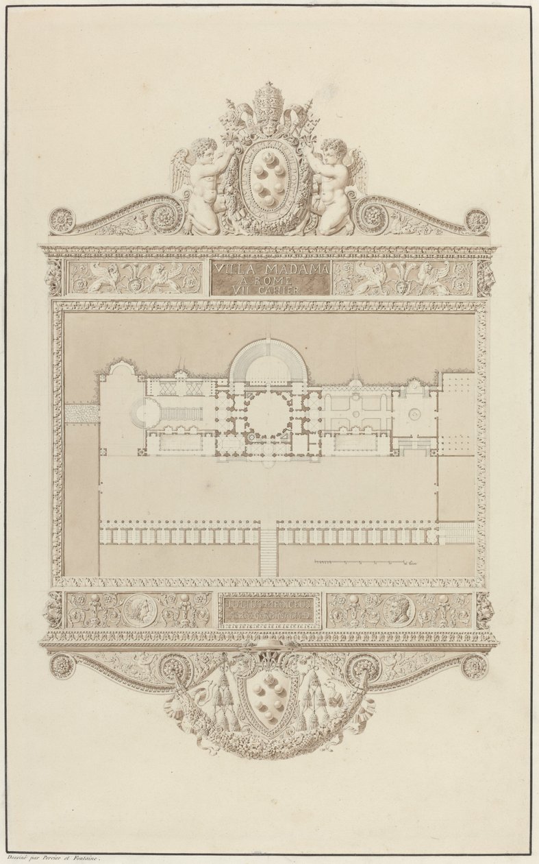 Villa Madama i Rom af Charles Percier and Pierre François Léonard Fontaine