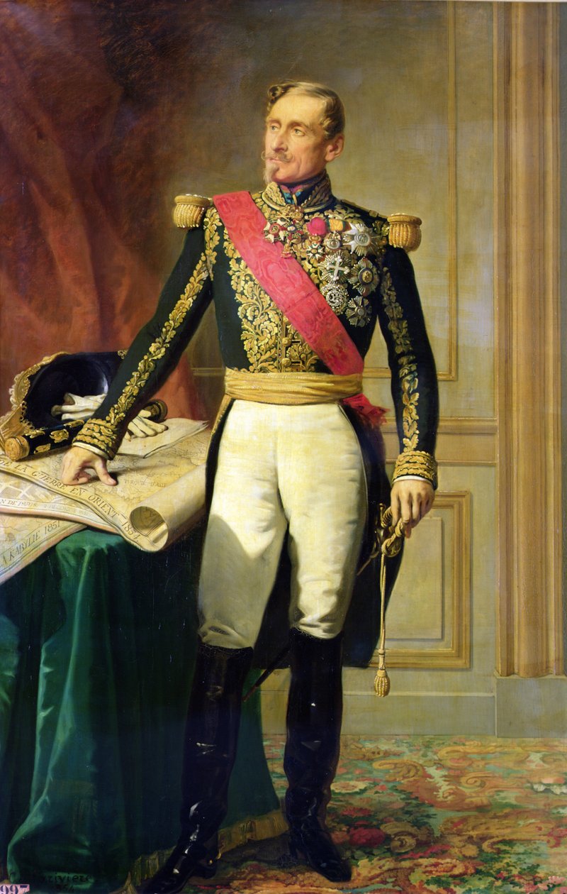 Fransk marskalk Armand Jacques Achille Leroy de Saint Arnaud (1796-1854) af Charles Philippe Lariviere