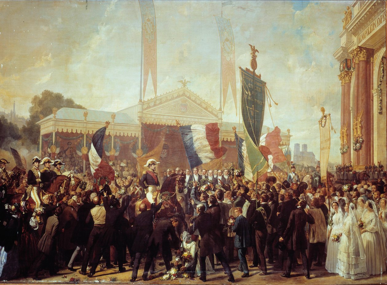 Prinspræsident Louis Napoleon Bonapartes (1808-1873) triumferende indtog i Paris 17. oktober af Charles Philippe Lariviere