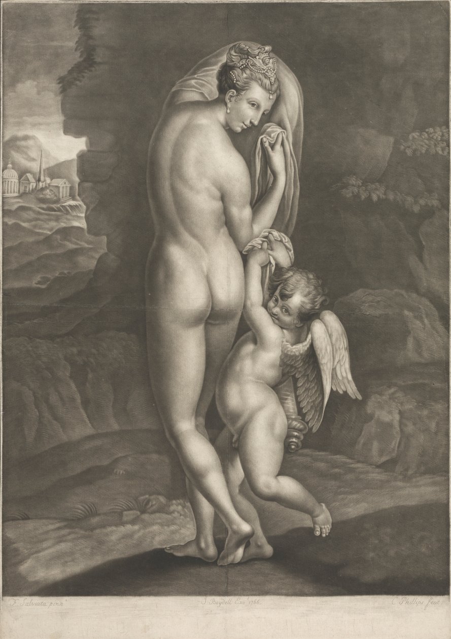Venus og Amor af Charles Phillips