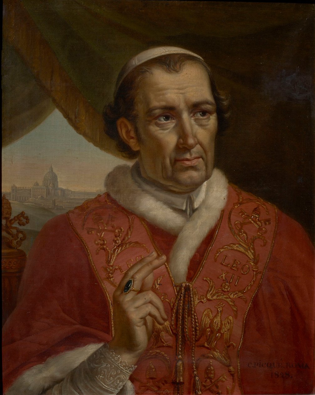 Portræt af paven Leo XII 1760-1829, 1828. af Charles Picqué