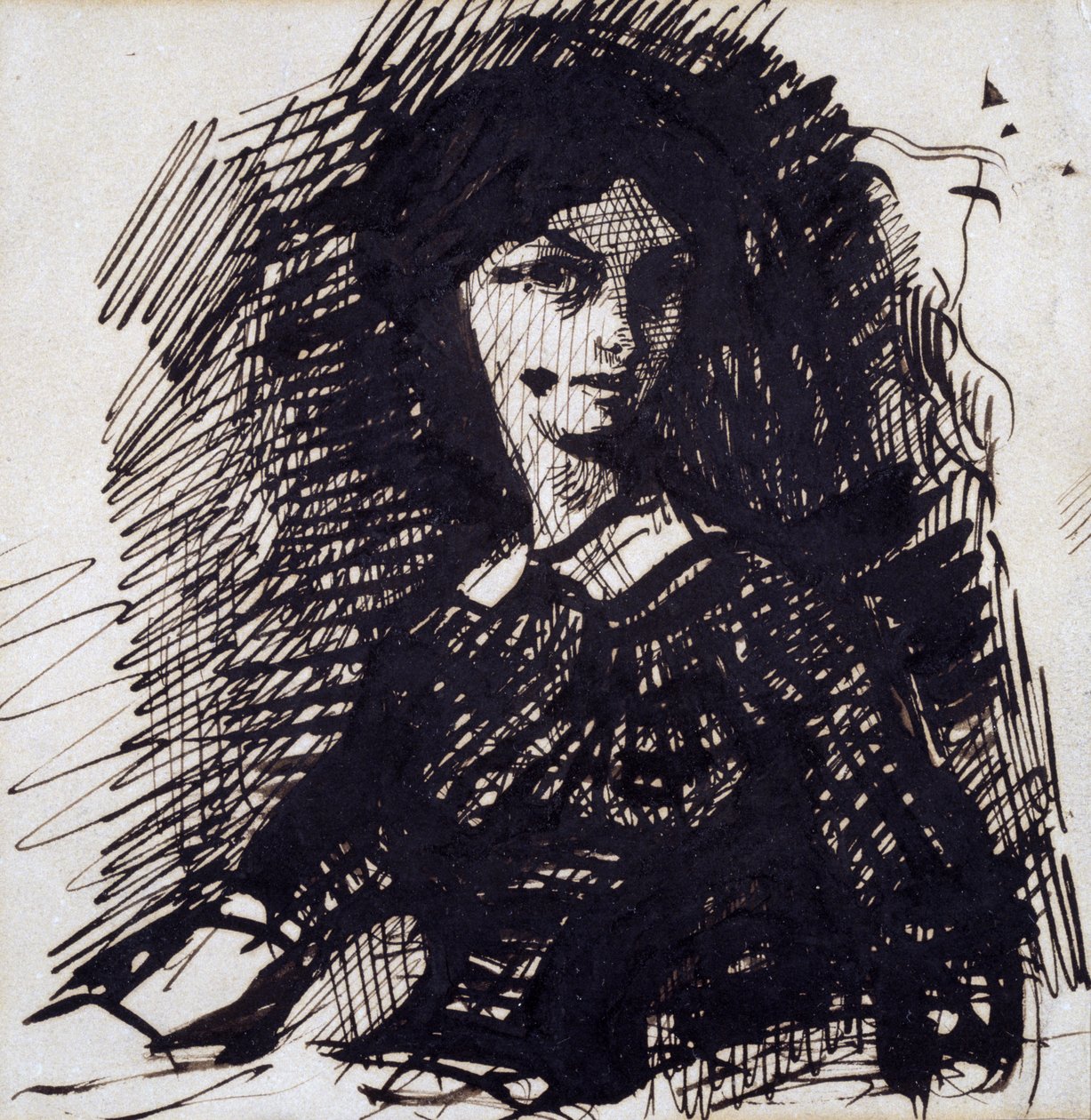 Portræt af Jeanne Duval, midten af det 19. århundrede af Charles Pierre Baudelaire