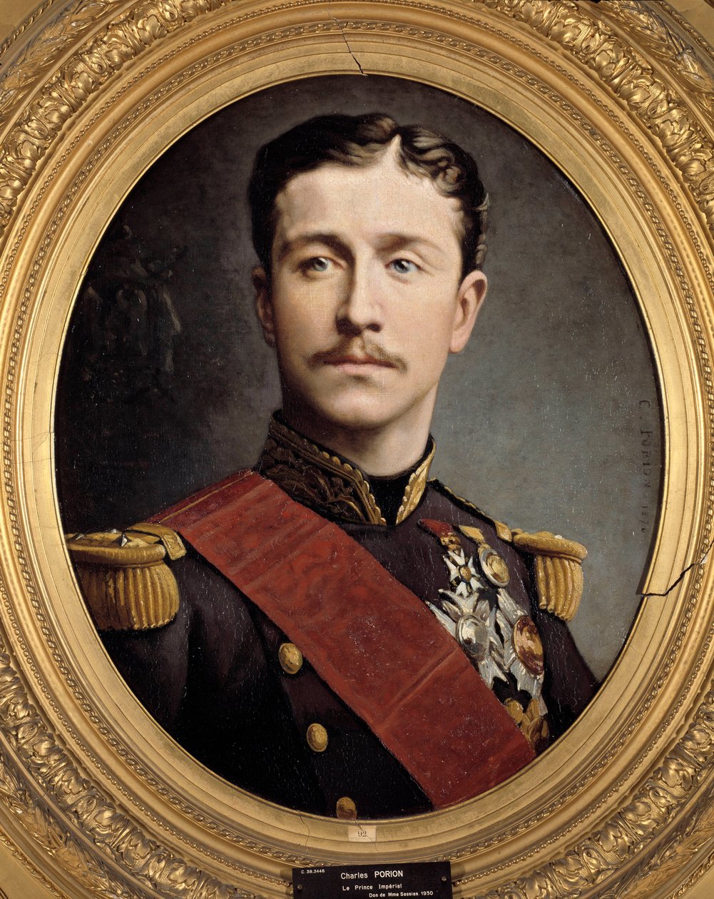 Portræt af prins kejserlige Eugene Louis Napoleon (1856 - 1879), søn af Napoleon III. Maleri af Charles Porion (1800-tallet) af Charles Porion