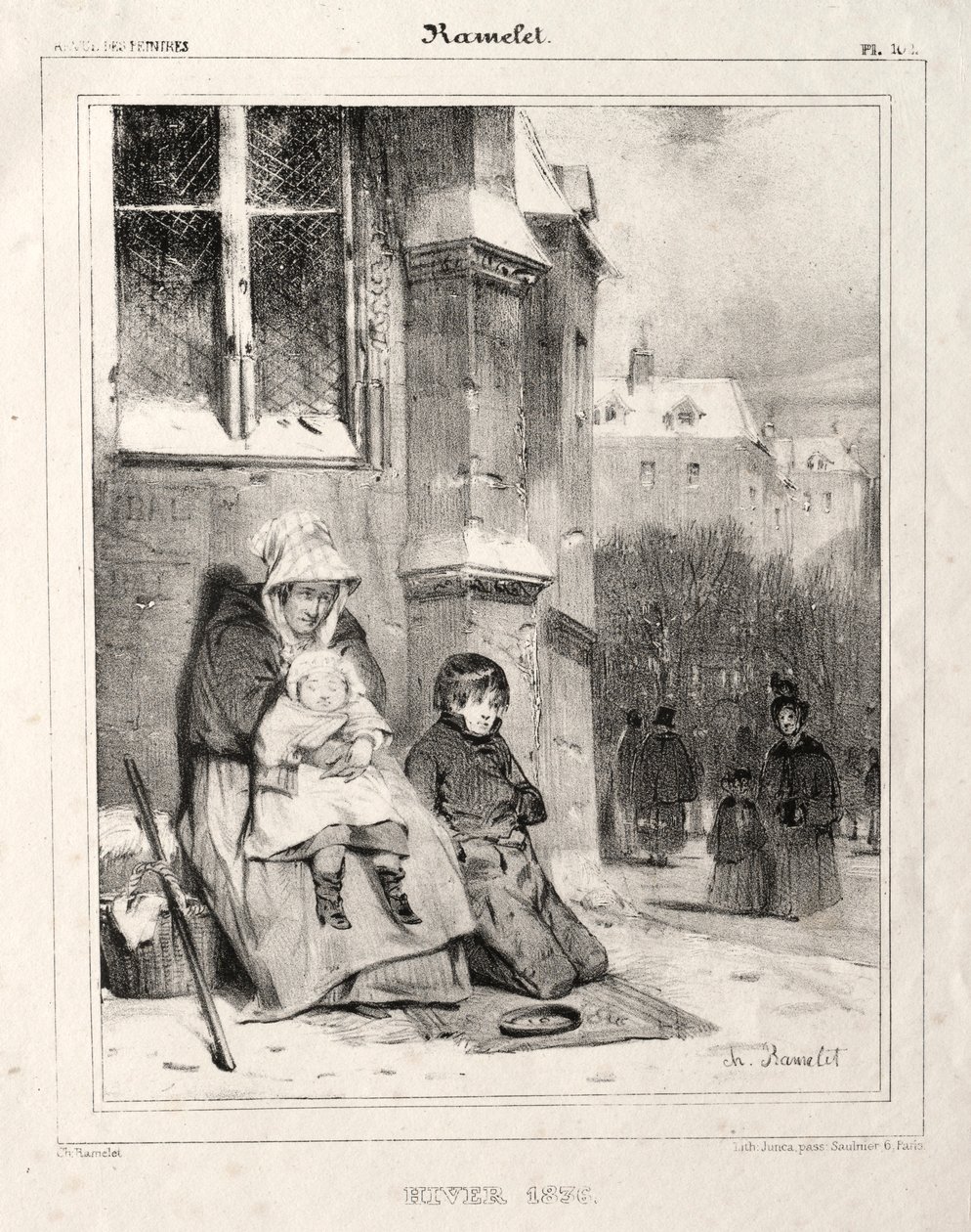 Vinter, 1836. af Charles Ramelet