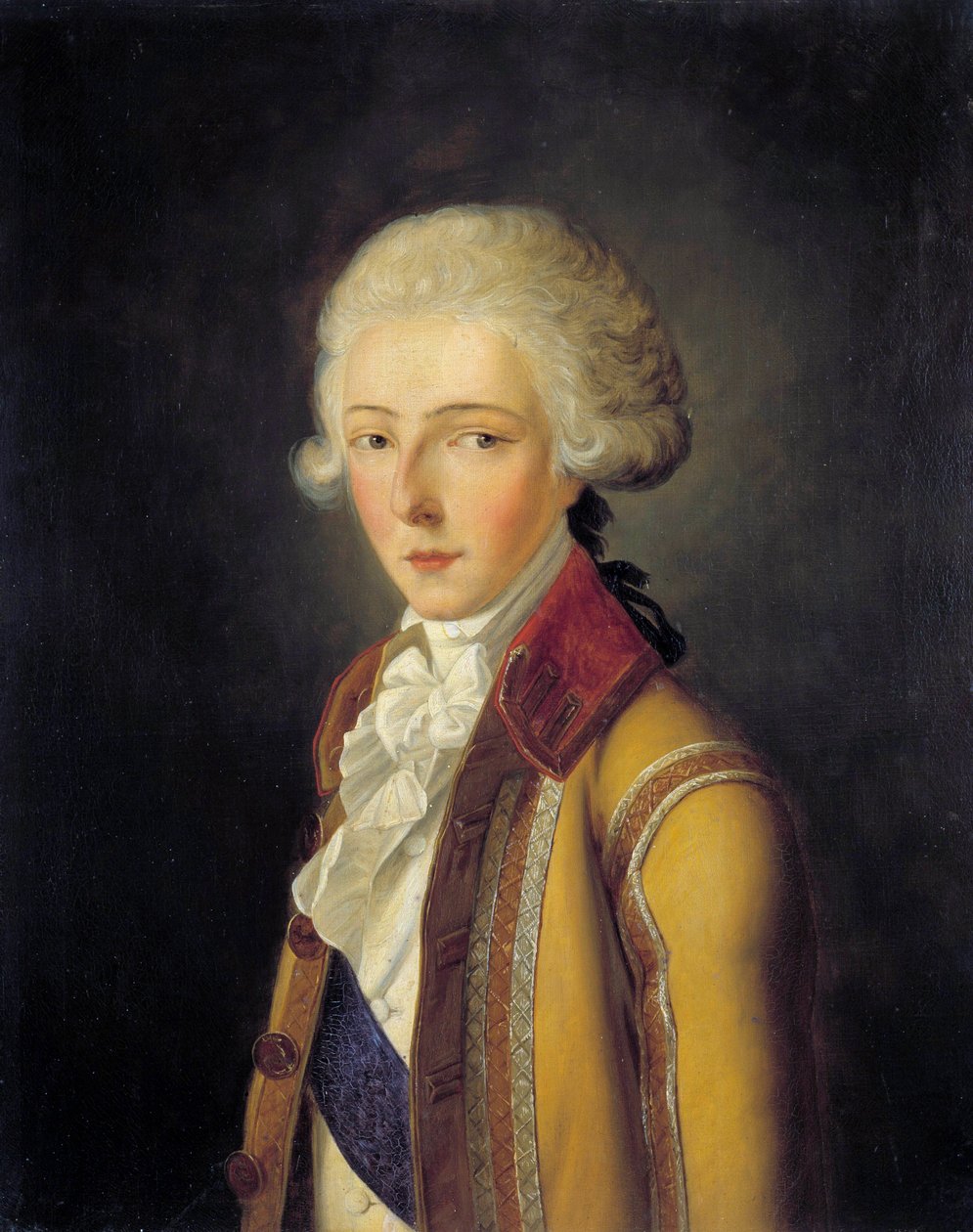 Portræt af Louis Antoine Henri de Bourbon-Conde, hertug af Enghien (1772-1804) - forestiller omkring 1788, iført mave-of-doe jagt-livry "fra House of Conde". Maleri af Charles Rauch (1791-1857) 1836. Dim. 0,65x0,54 m. - Portræt af Louis-Antoi af Charles Rauch