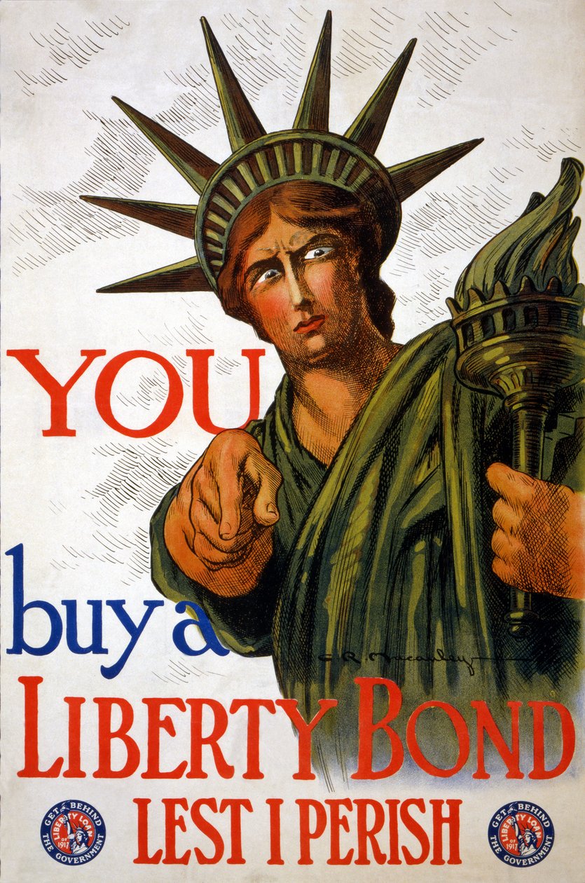 DU køber en Liberty Bond, 1917 af Charles Raymond Macauley