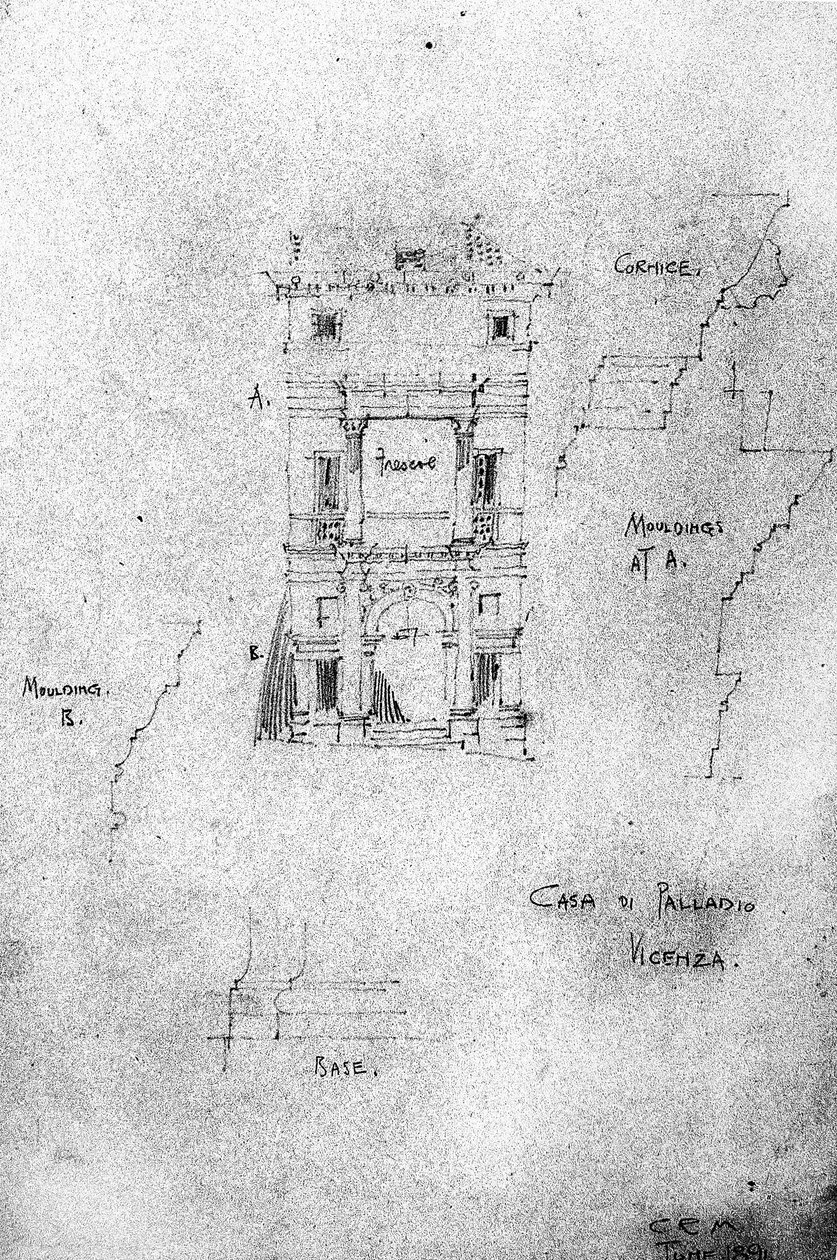 Palladio-huset, Vicenza, 1891 af Charles Rennie Mackintosh