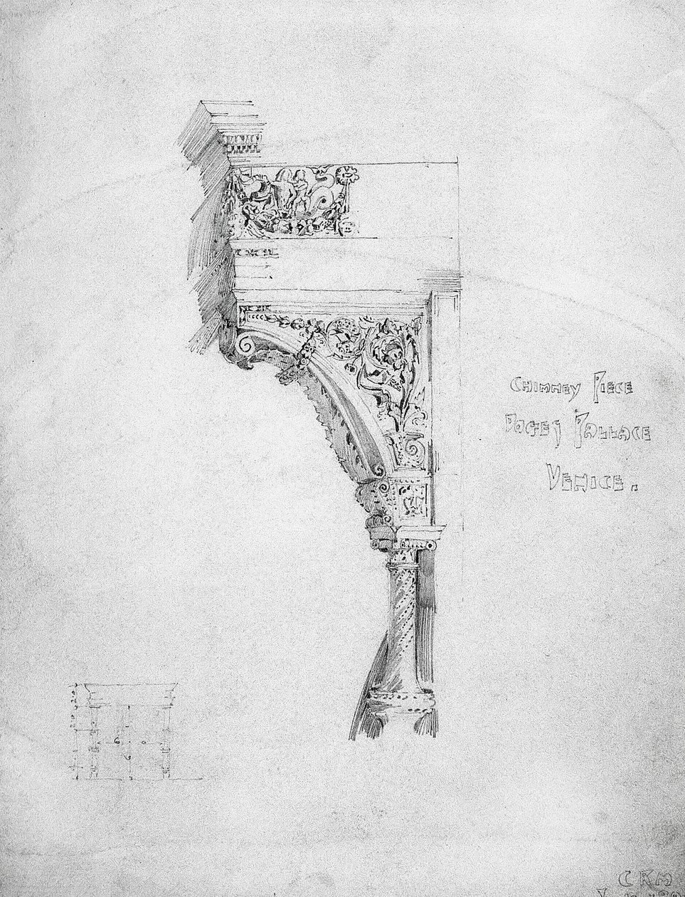Skorstenspibe, Doges-paladset, Venedig, 1891 af Charles Rennie Mackintosh