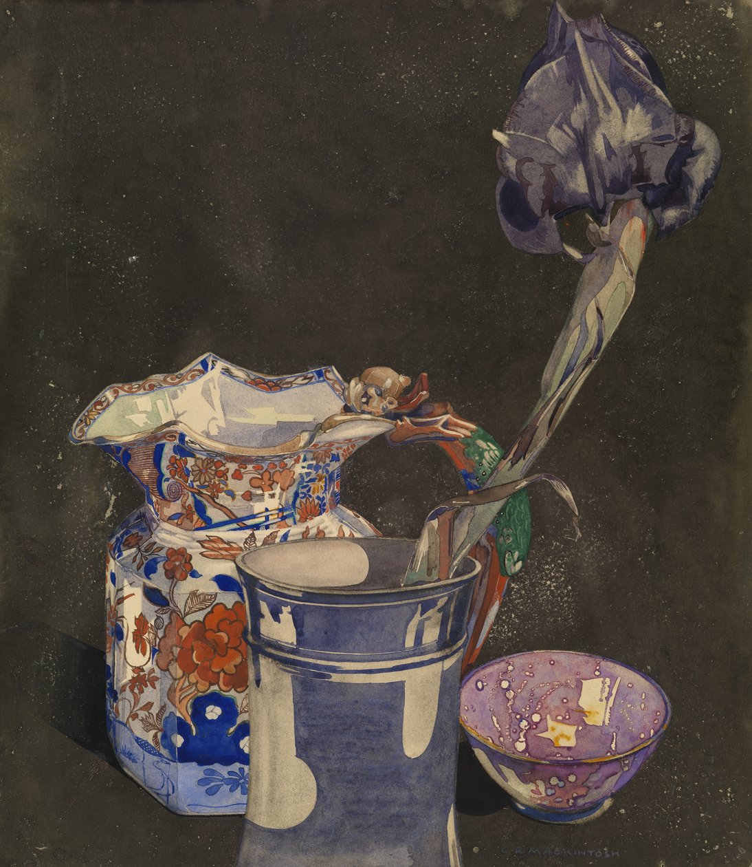 Grå Iris af Charles Rennie Mackintosh