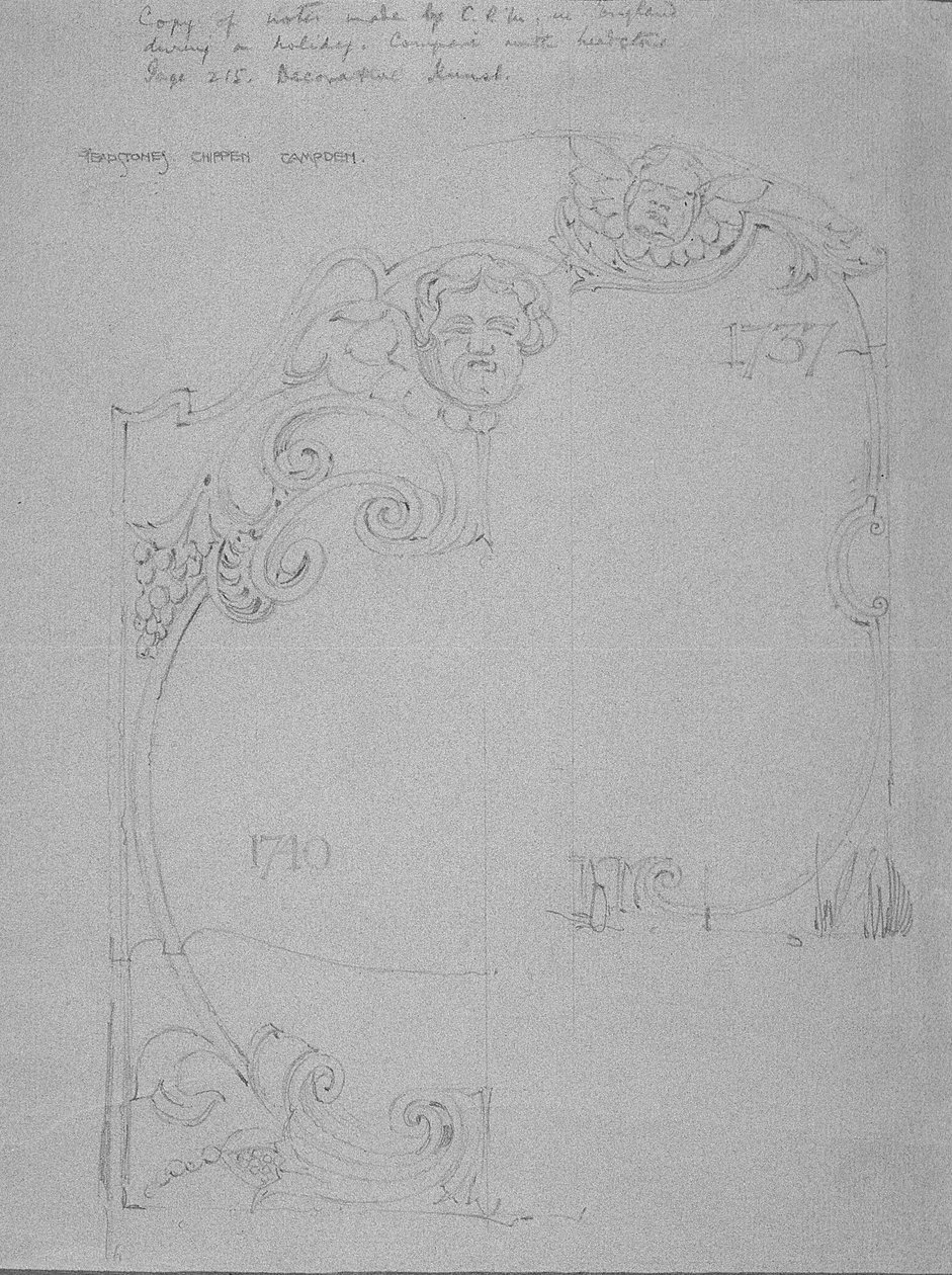 Gravsten, Chipping Camden, Gloucestershire af Charles Rennie Mackintosh