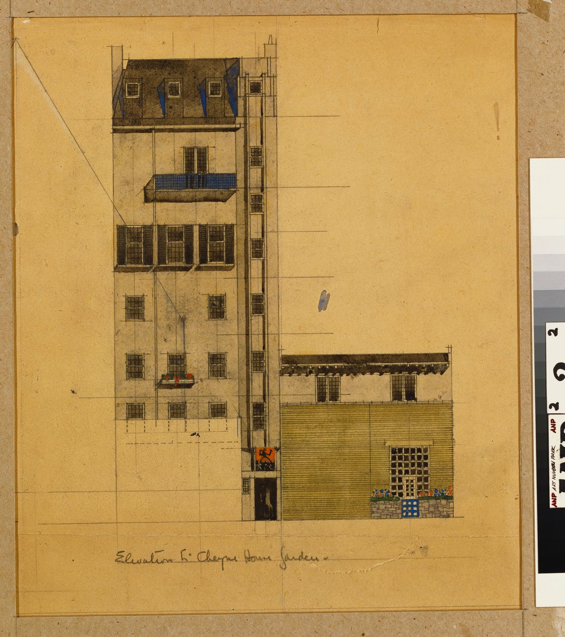 London, Elevation of Proposed Studio i Glebe Place og Upper Cheyne Walk af Charles Rennie Mackintosh