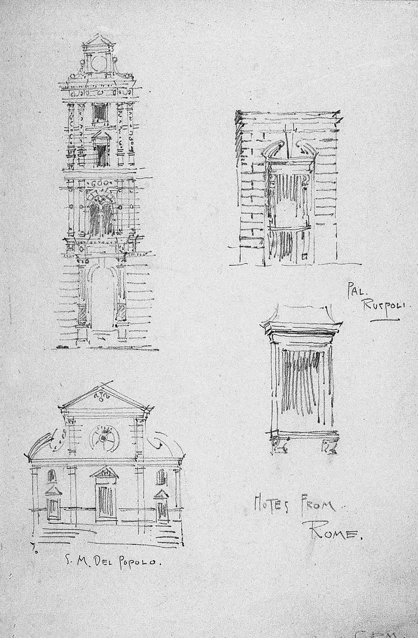 Noter fra Rom, 1891 af Charles Rennie Mackintosh