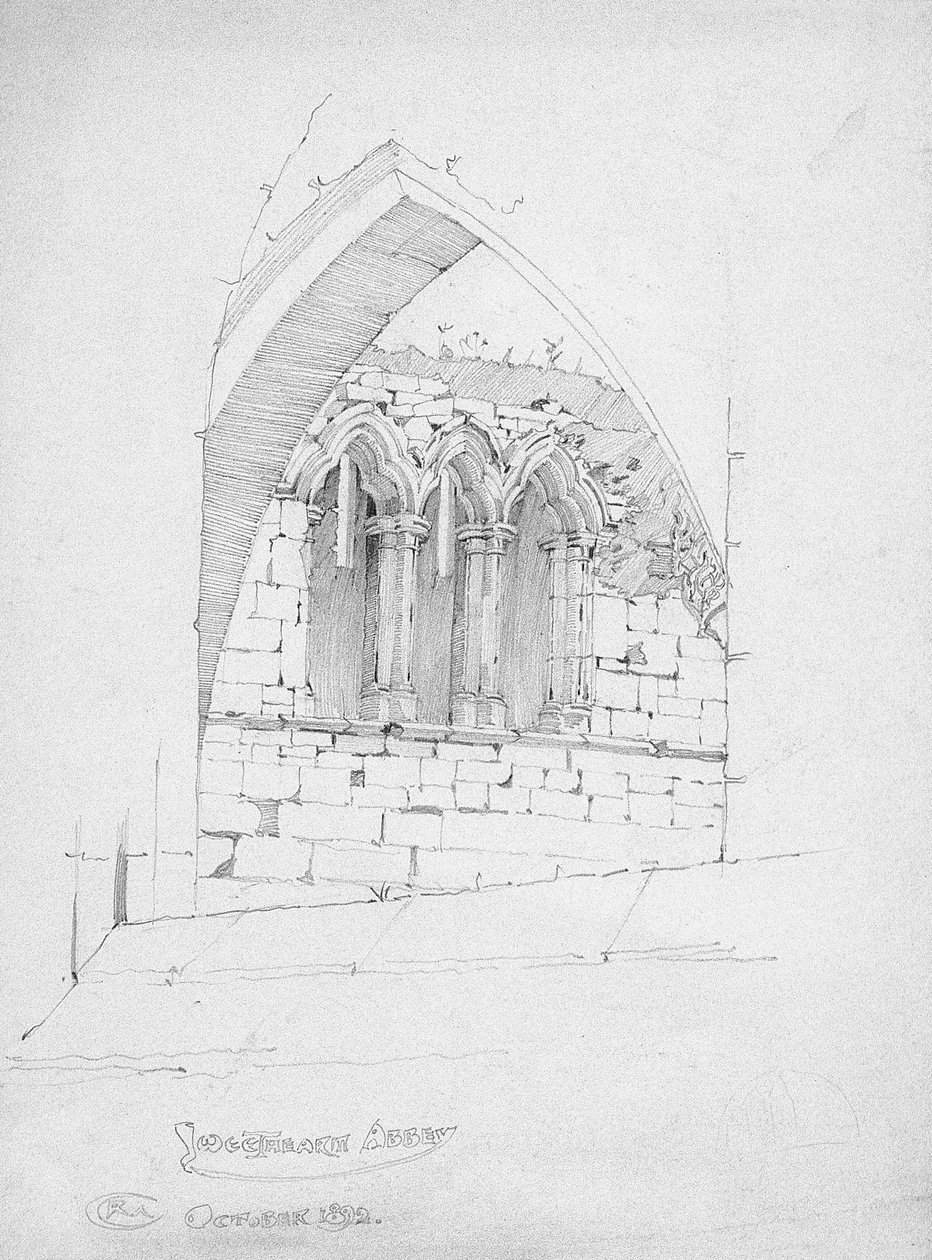 Sweetheart Abbey, 1892 af Charles Rennie Mackintosh