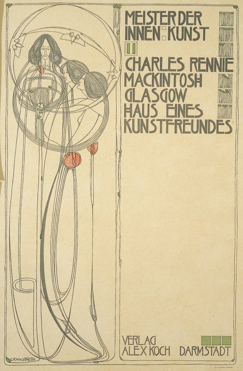 Titelblad til House of an Art Friend (Meister der Innenkunst II), 1902 af Charles Rennie Mackintosh