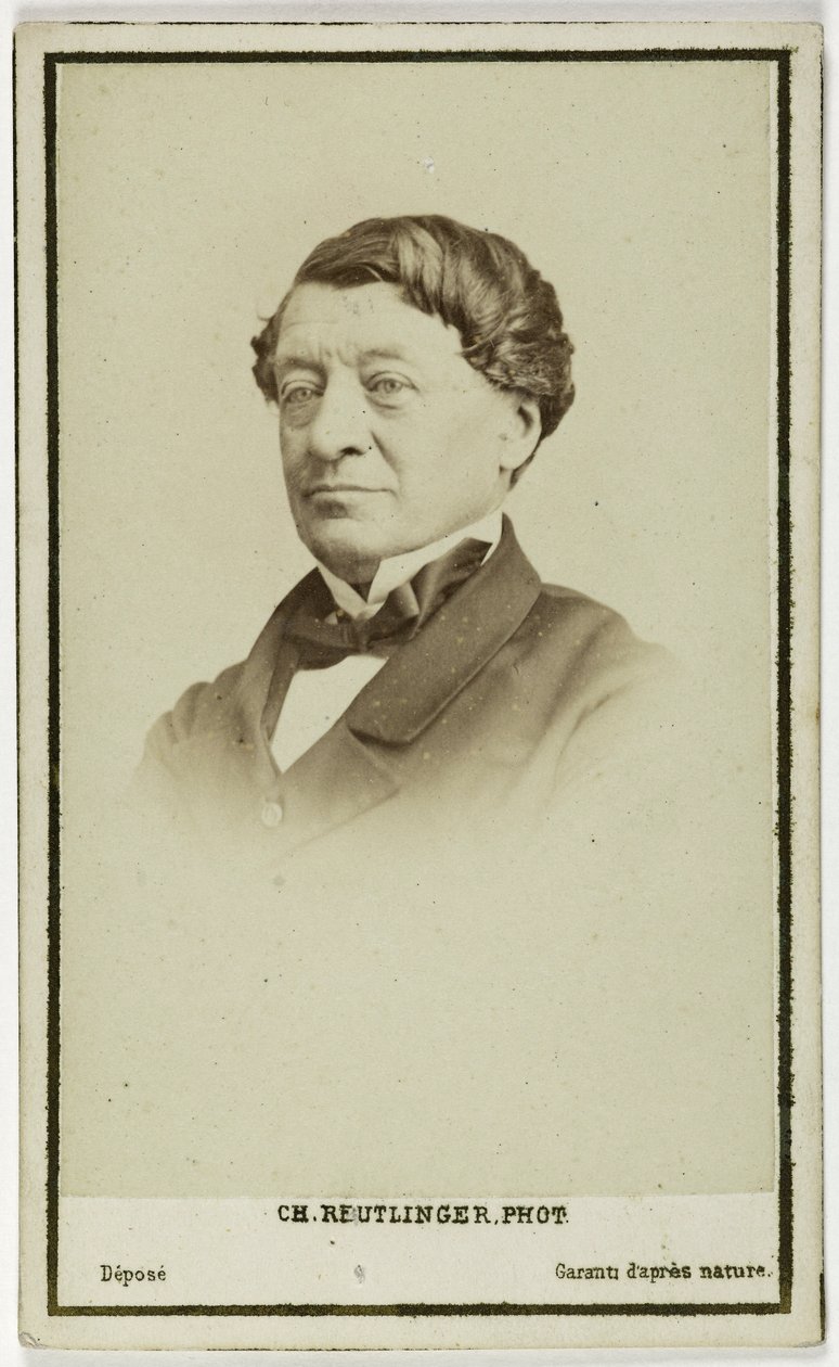 Portræt af Laborde Léon, diplomat, arkæolog og kurator ved Louvre, ca. 1860-90 (foto) af Charles Reutlinger